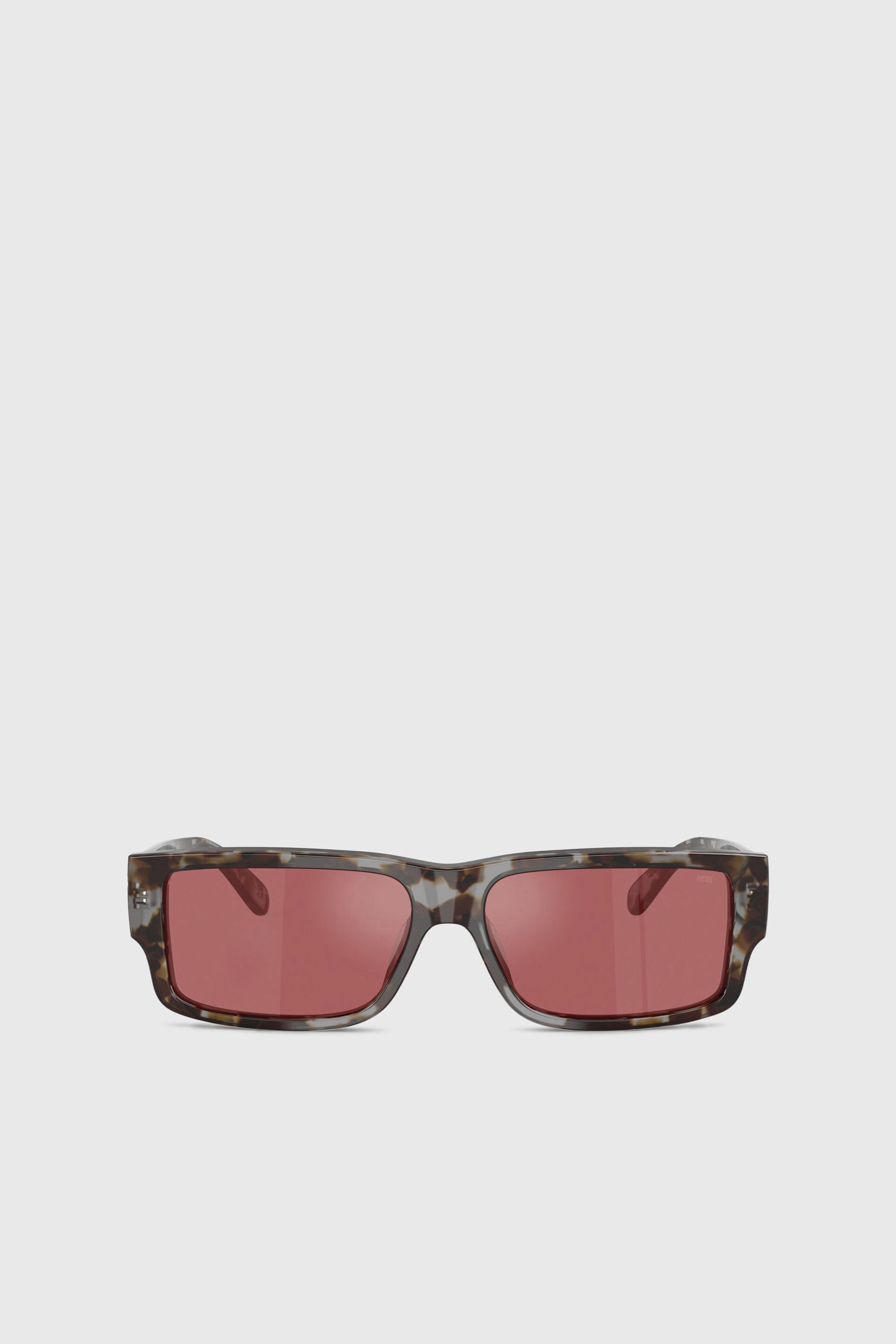Diesel - 0DL2003 SIZE 57, Man's Rectangle sunglasses in Red - 1
