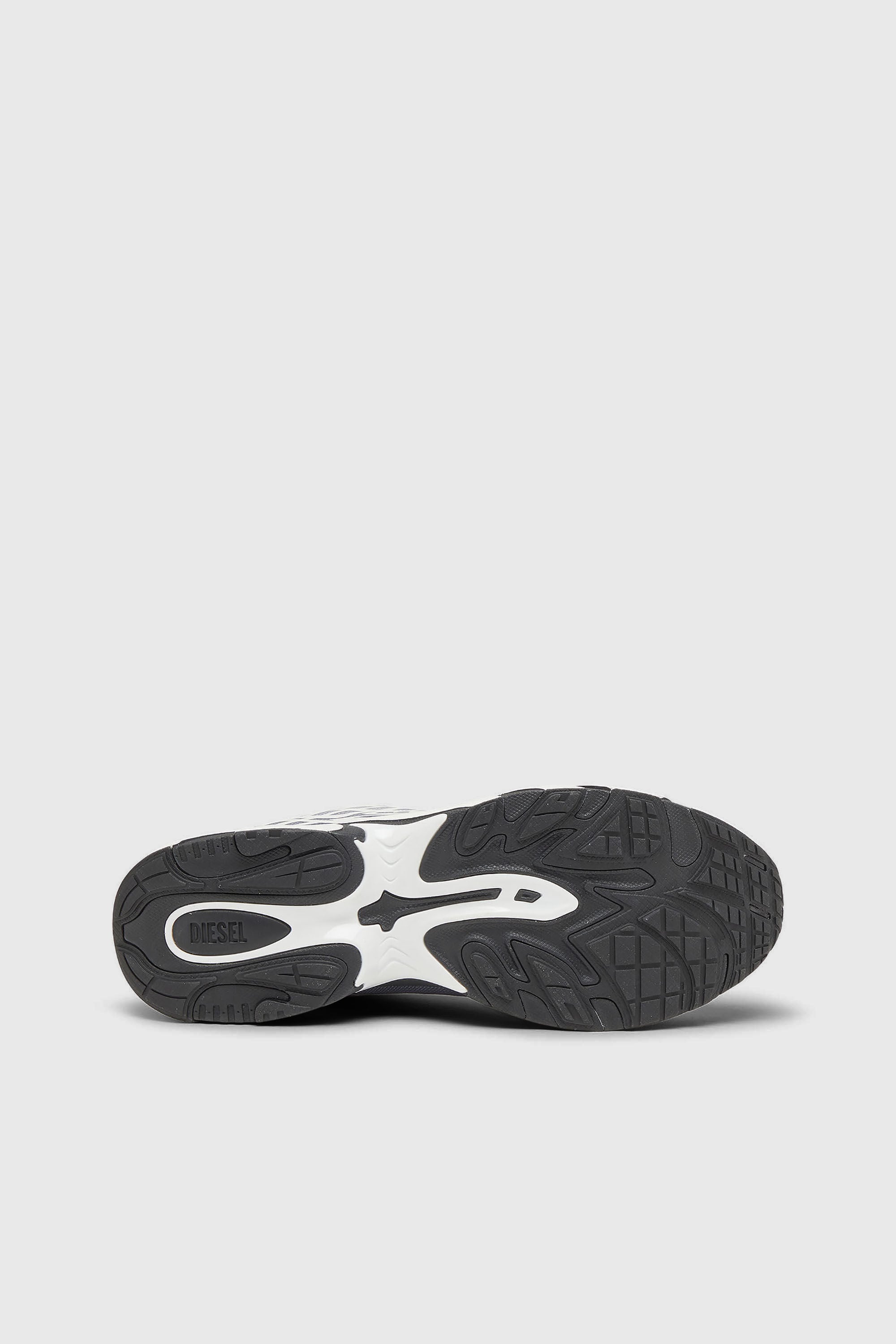 Diesel - S-D-VIT'S 500 LOW, Man's D-Vit-Sneakers in striped d&eacute;grad&eacute; mesh in White/Grey - 5
