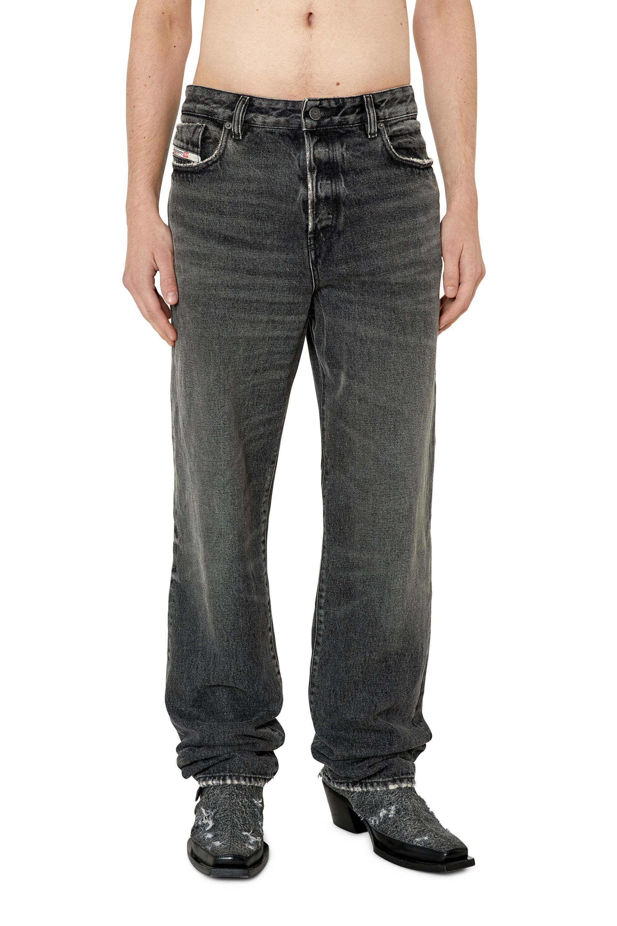 Diesel - 1955 D-Rekiv 007K8 Straight Jeans, Black/Dark grey - Image 3