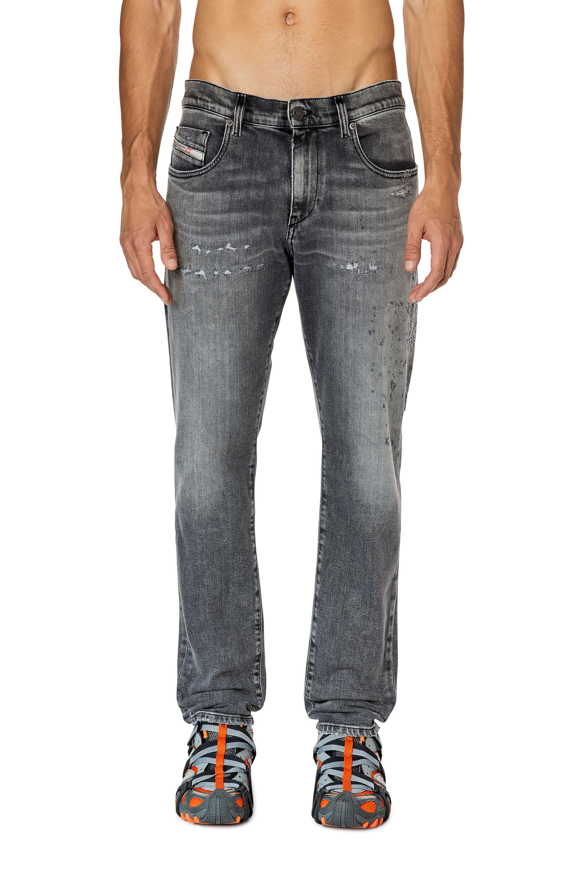 Diesel - 2019 D-Strukt 09G04 Slim Jeans, Light Grey - Image 3