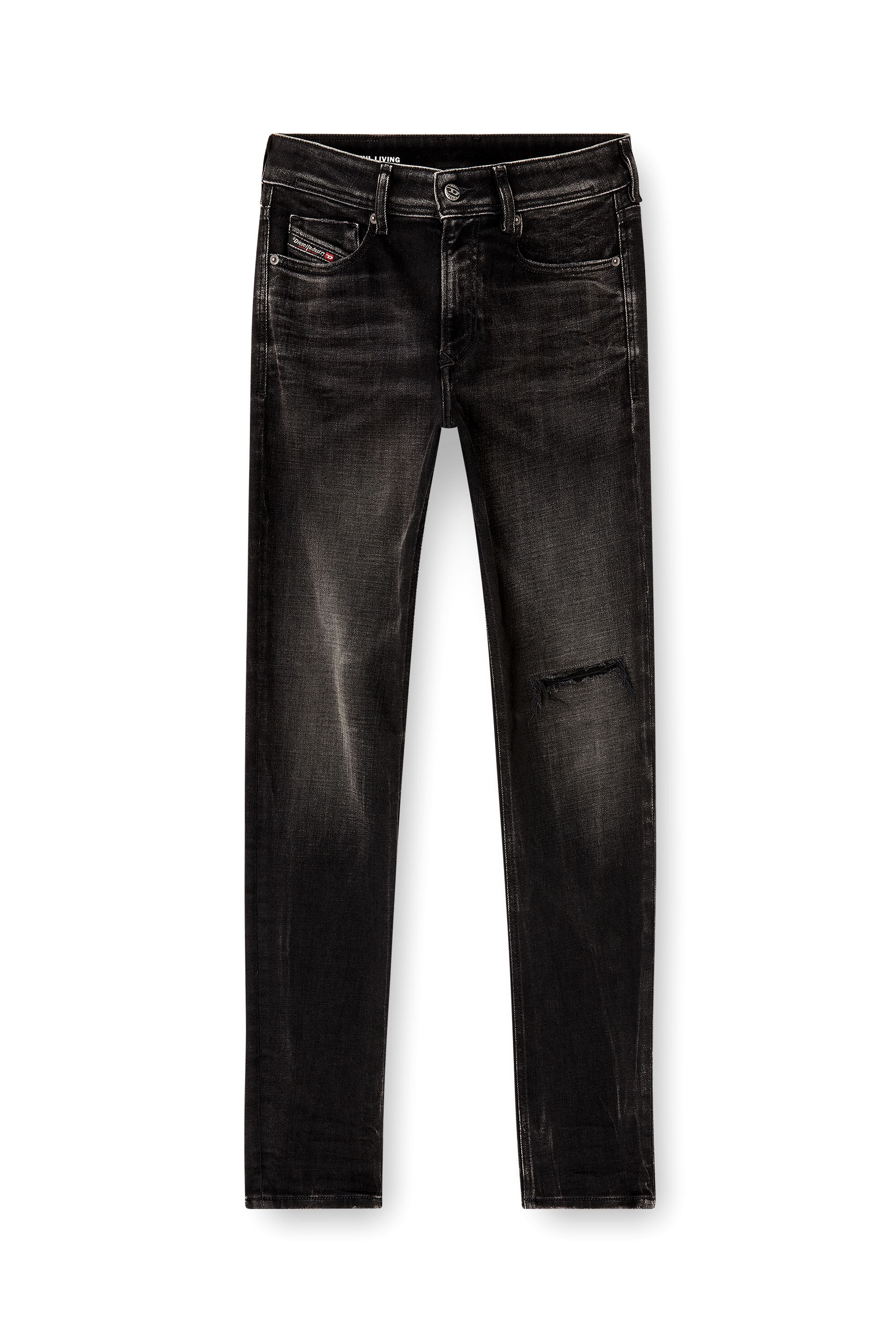Diesel - Man's Skinny Jeans 1979 Sleenker 09N19, Black/Dark grey - 2