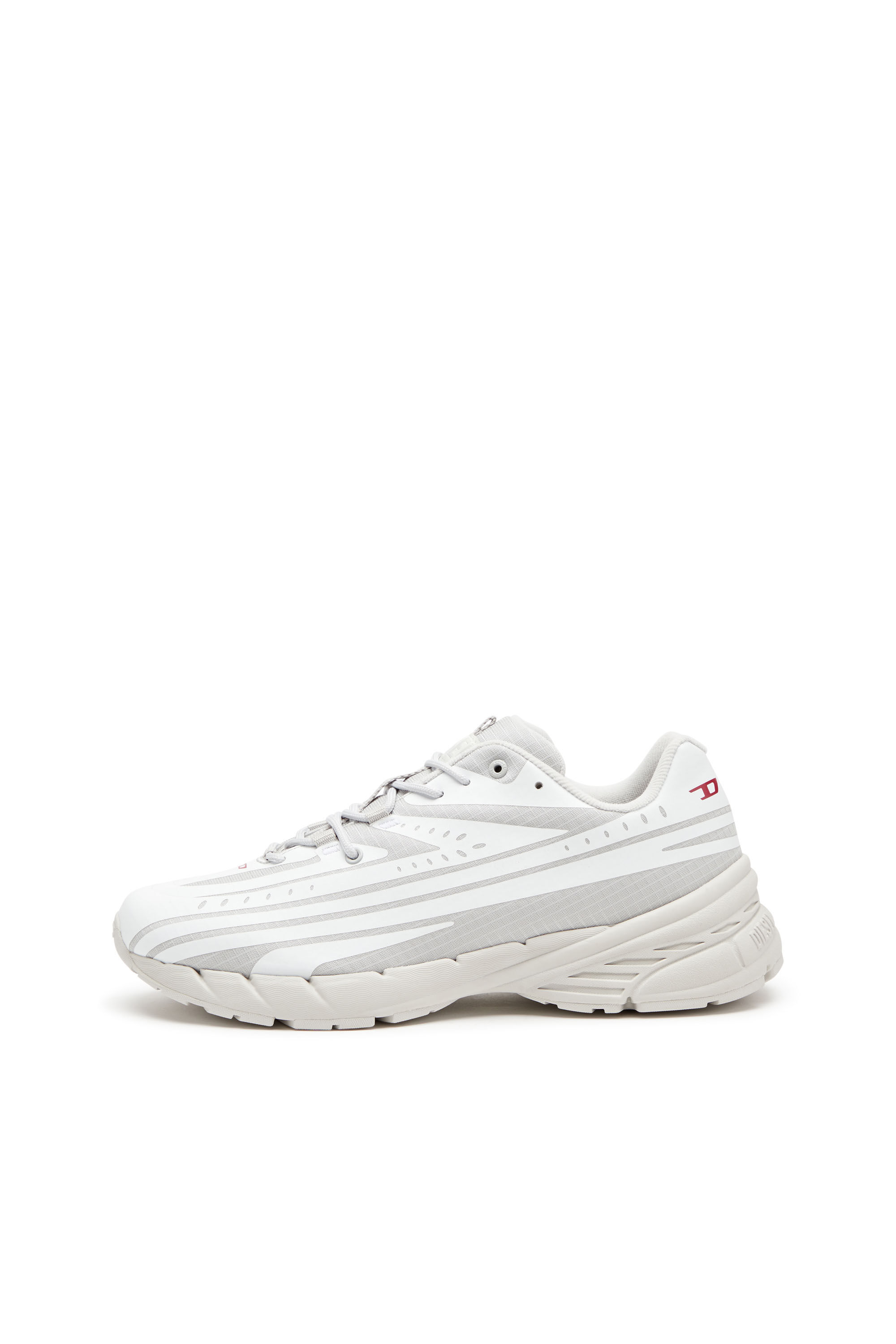 Diesel - D-AIRSPEED LOW, Man's D-Airspeed Low-Striped sneakers in coated ripstop in White/Grey - 7