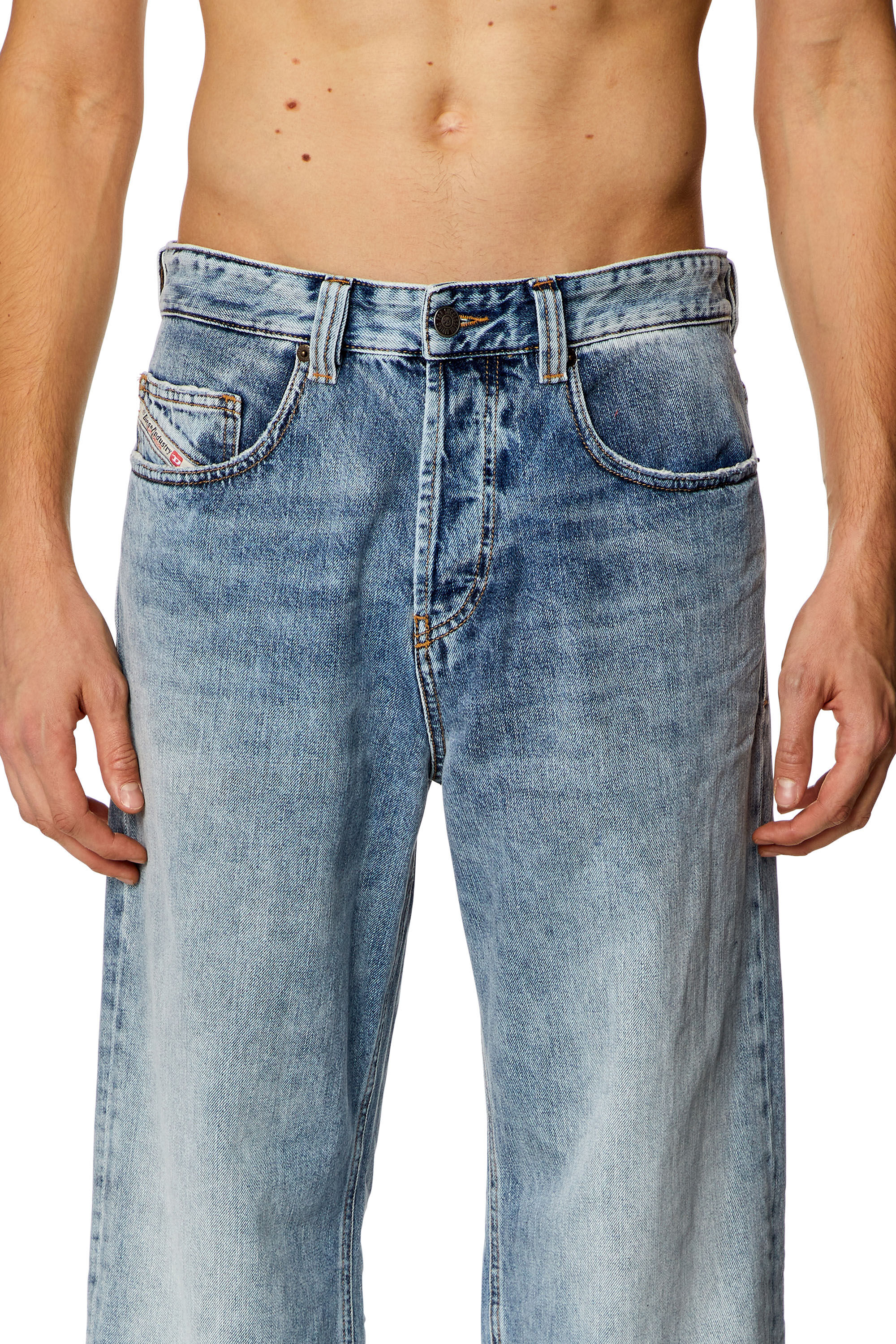 Men's Oversized Regular Jeans | Light blue | Diesel 2001 D-Macro Men's Oversized Regular Jeans | Light blue | Diesel 2001 D-Macro