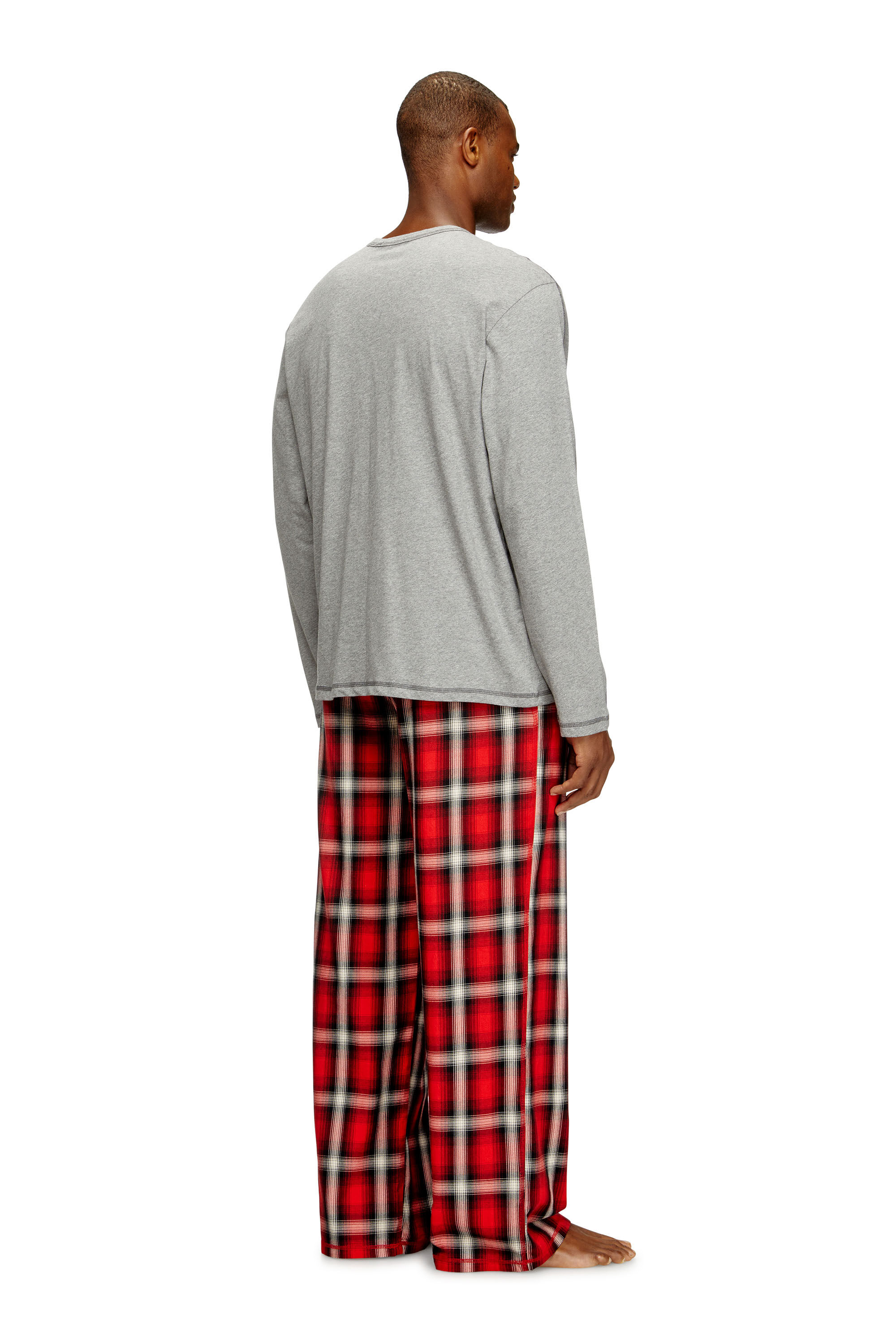 Diesel - KIT-LIAM, Man's Cotton pajama set with check pants in null - 2