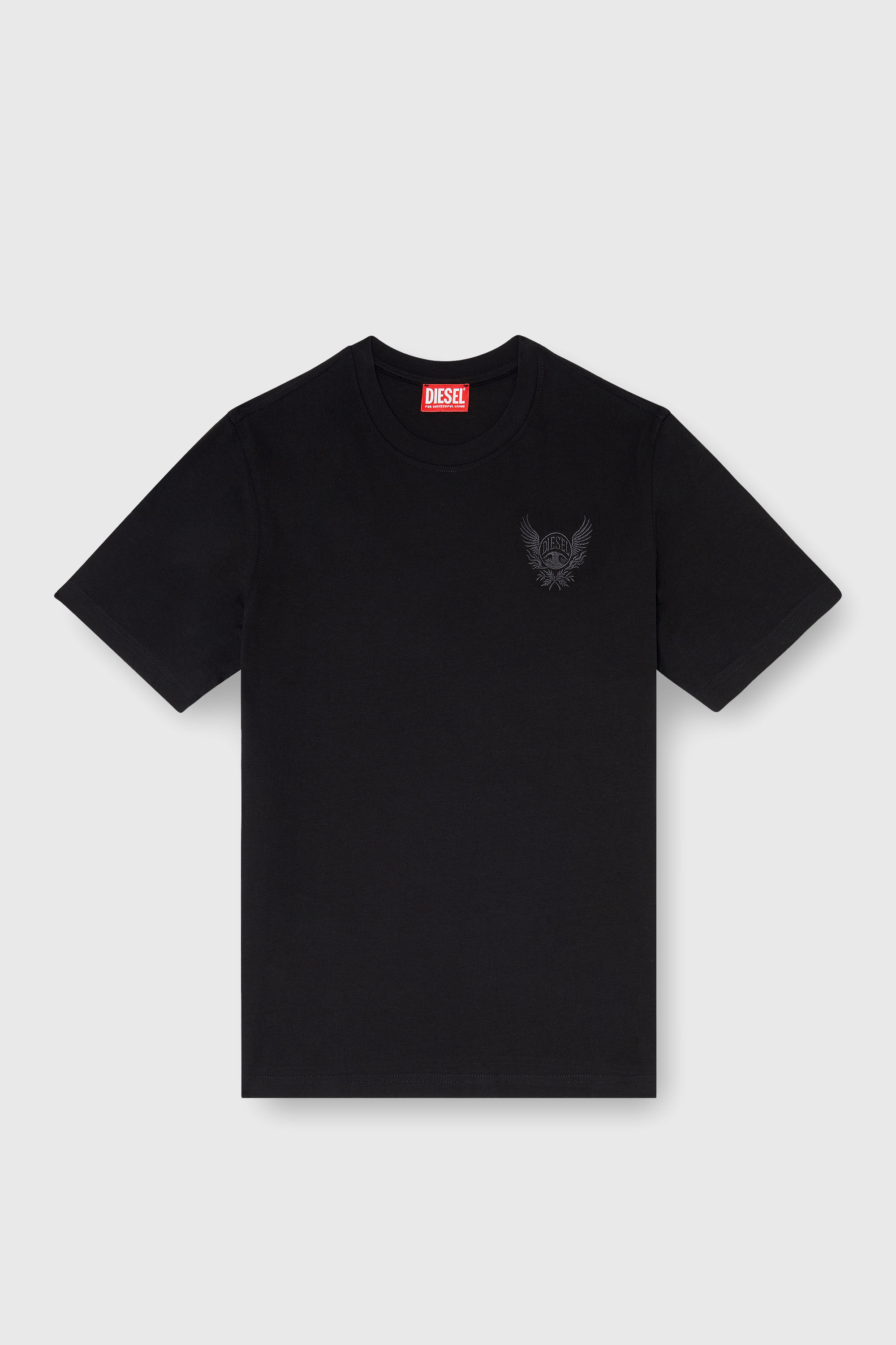 Diesel - T-ADJUST-AA8, Man's Cotton T-shirt with chest logo motif in Black - 2