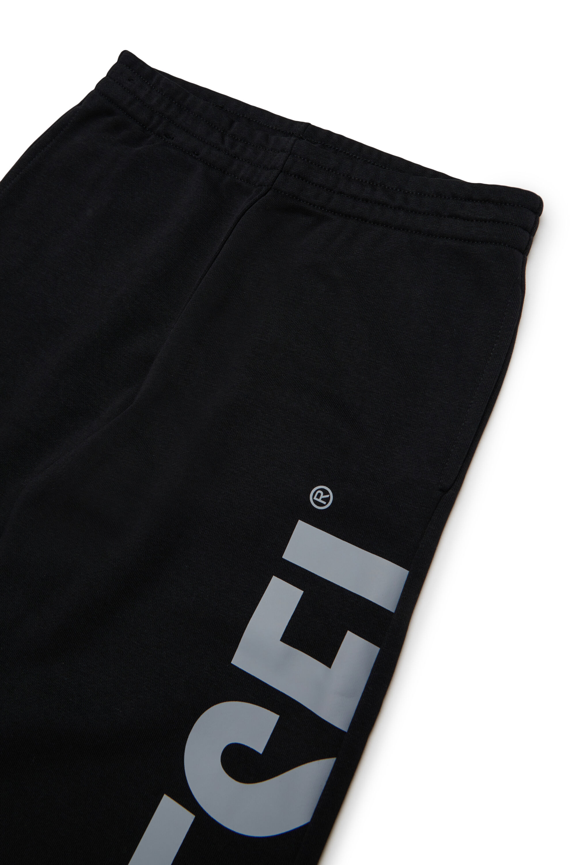 Diesel - PRES, Man's Sweatpants with cut-off logo print in Black - 3