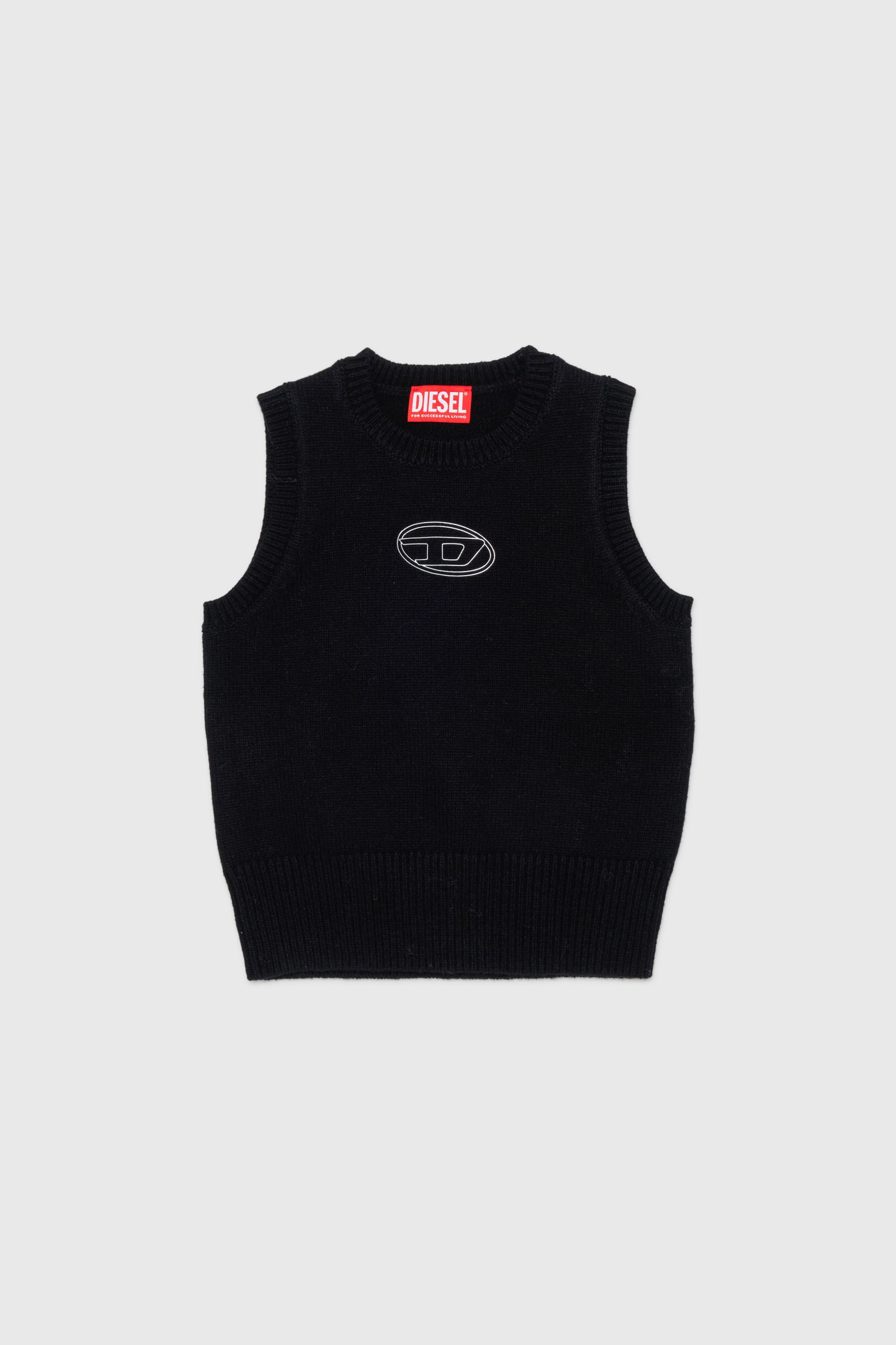 Diesel - KIMKY, Woman's Cashmere-enriched knit vest in Black - 1