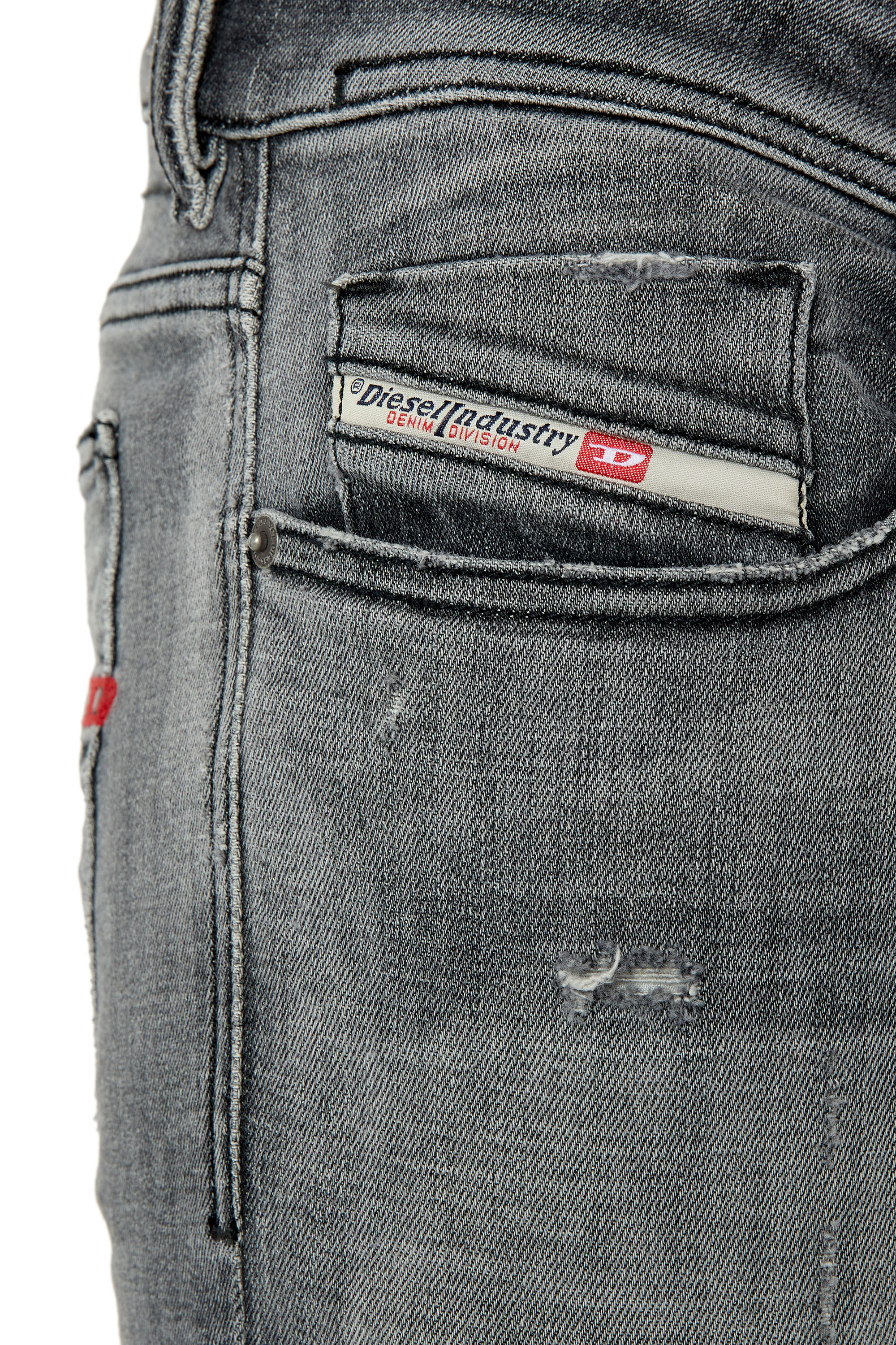 Diesel - 1979 Sleenker 09F13 Skinny Jeans, Black/Dark grey - Image 5