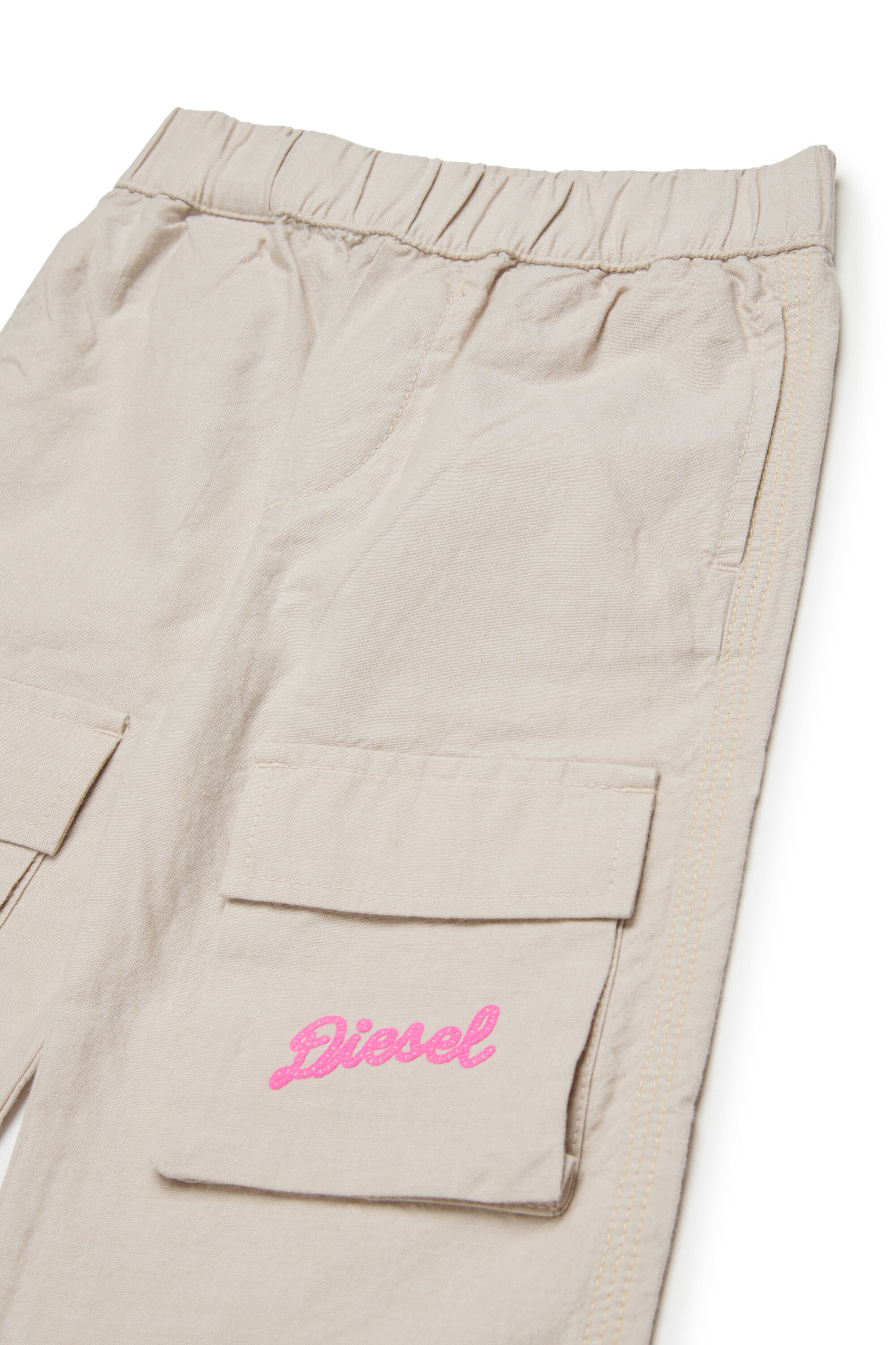 Diesel - POLDYB, Woman's Cotton pants with cargo pockets in White - 3