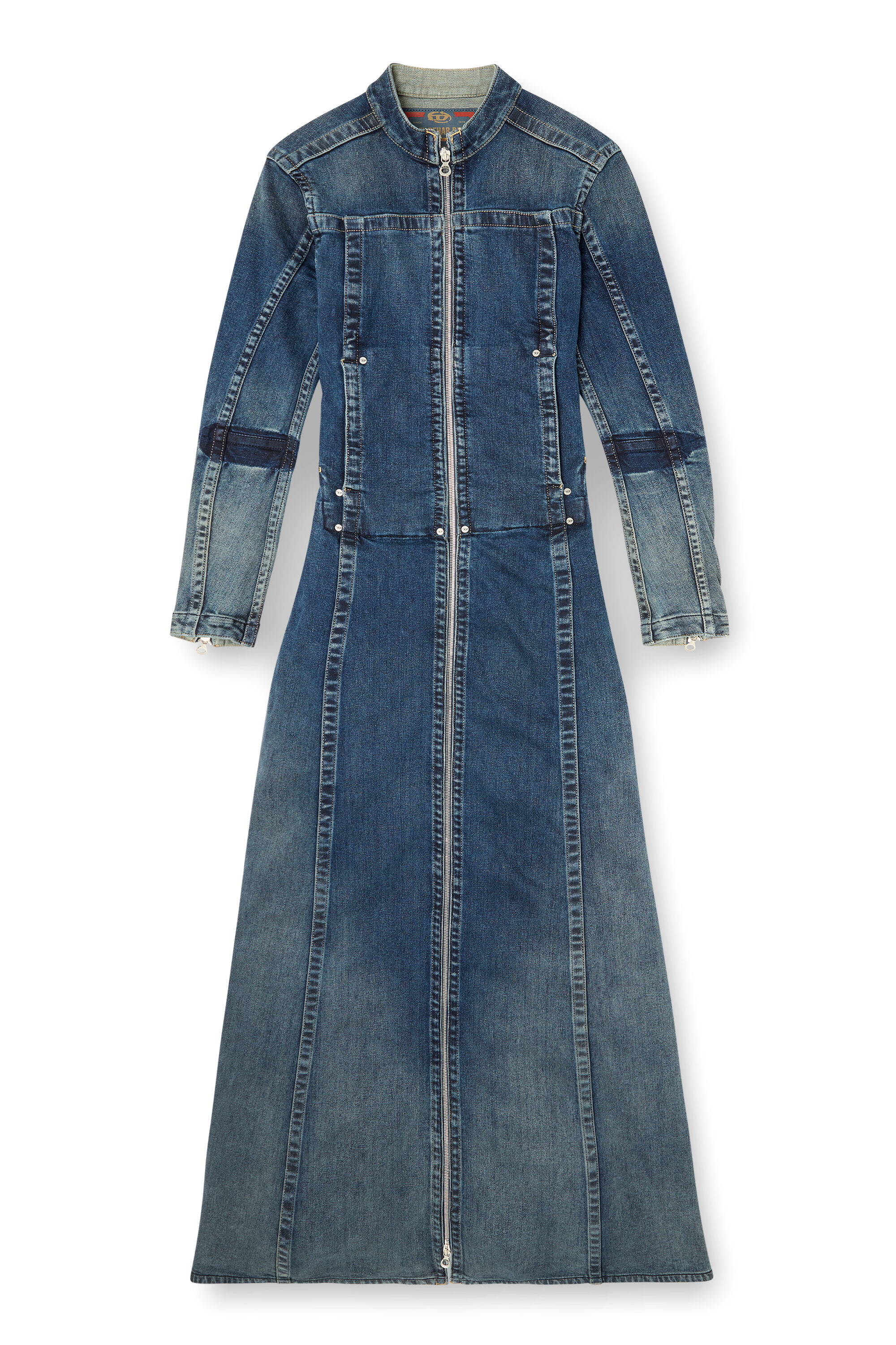 Diesel - DE-RO1-RE-FSG, Woman's Maxi dress in Rehab denim in Medium blue - 2