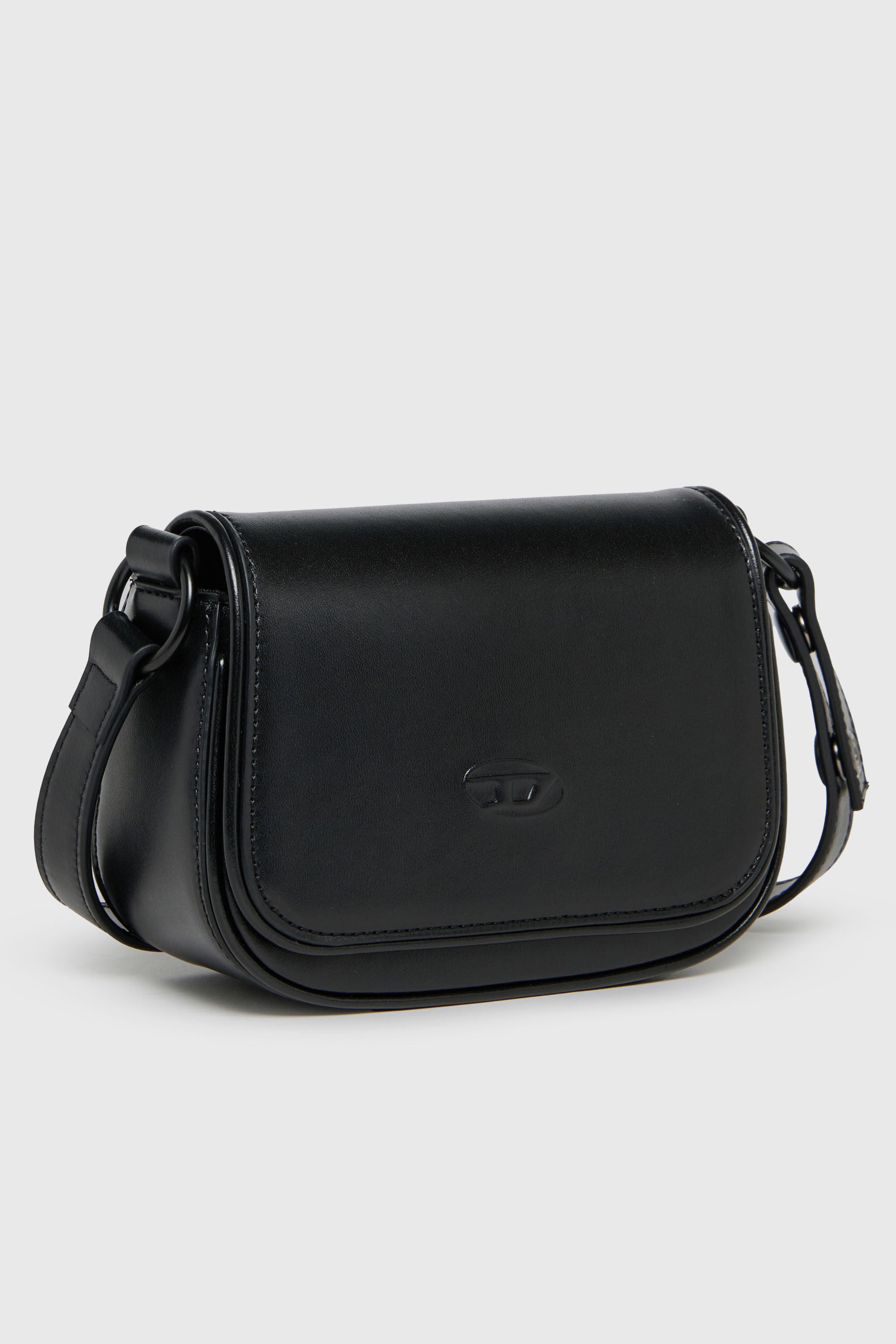 Diesel - WIRT, Woman's WIRT - Crossbody bag with embossed Oval D logo in Black - 3