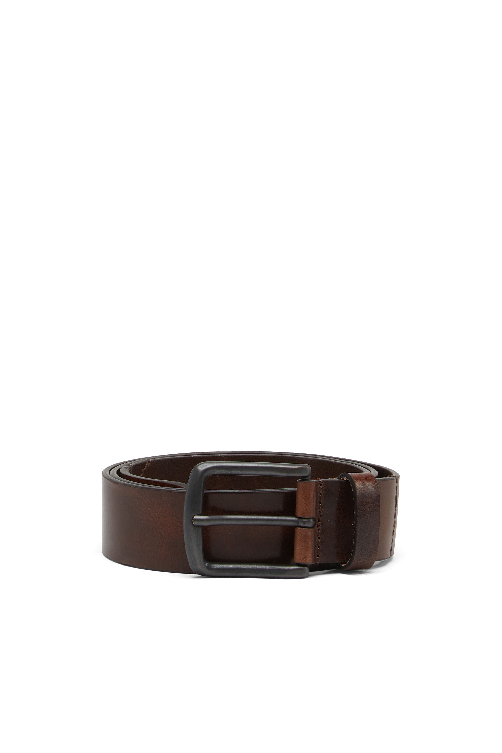 B LINE Men Treated leather belt with diesel logo Diesel