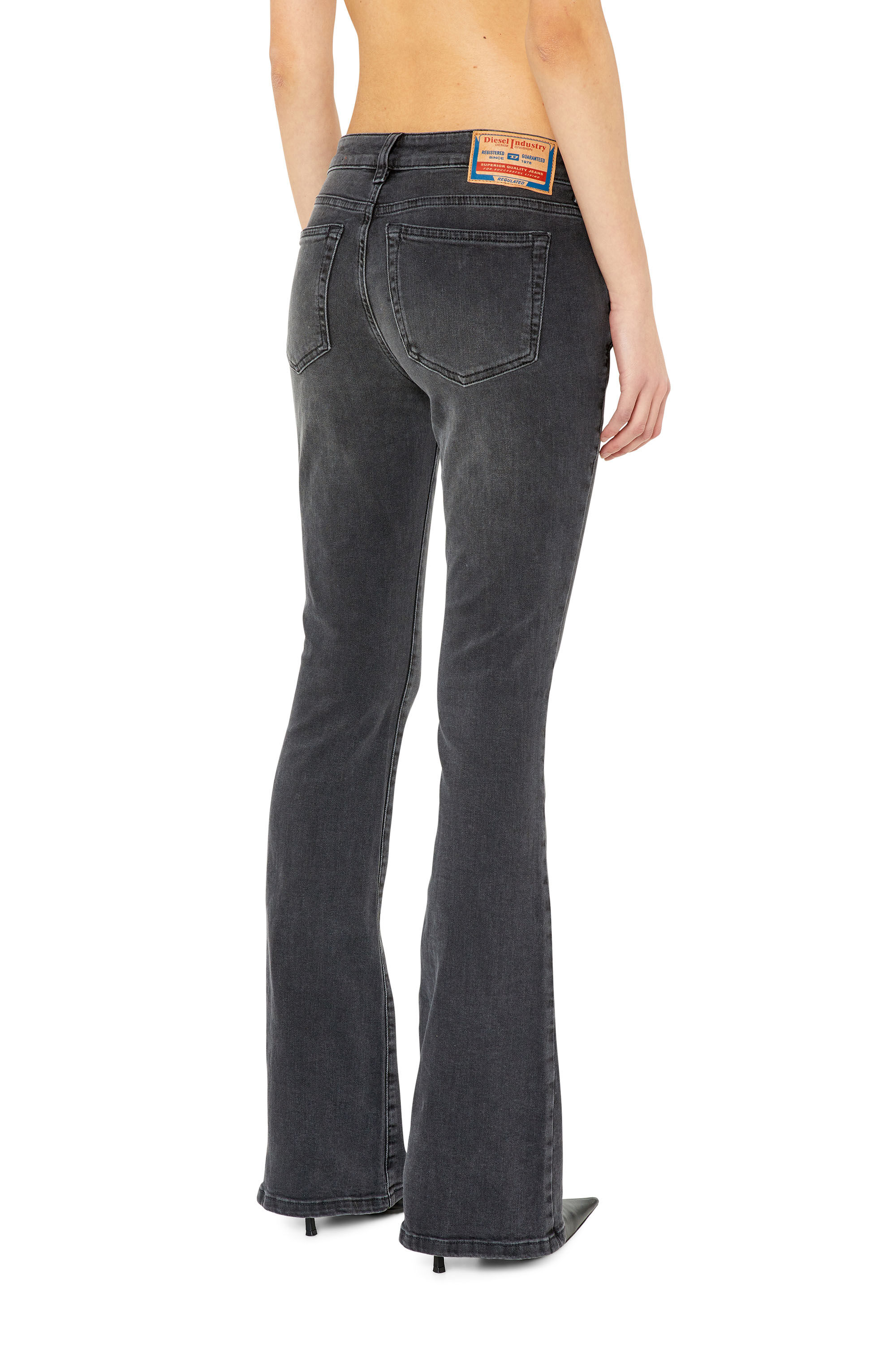 Diesel - 1969 D-Ebbey 0IHAV Bootcut and Flare Jeans, Black/Dark grey - Image 4