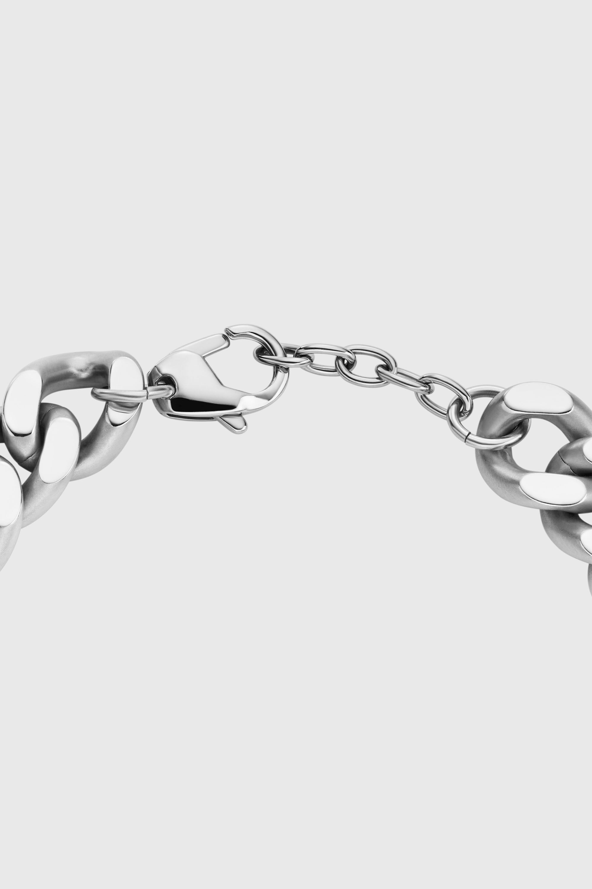 Men's Oval D Logo Chain Bracelet | Silver | Diesel GR