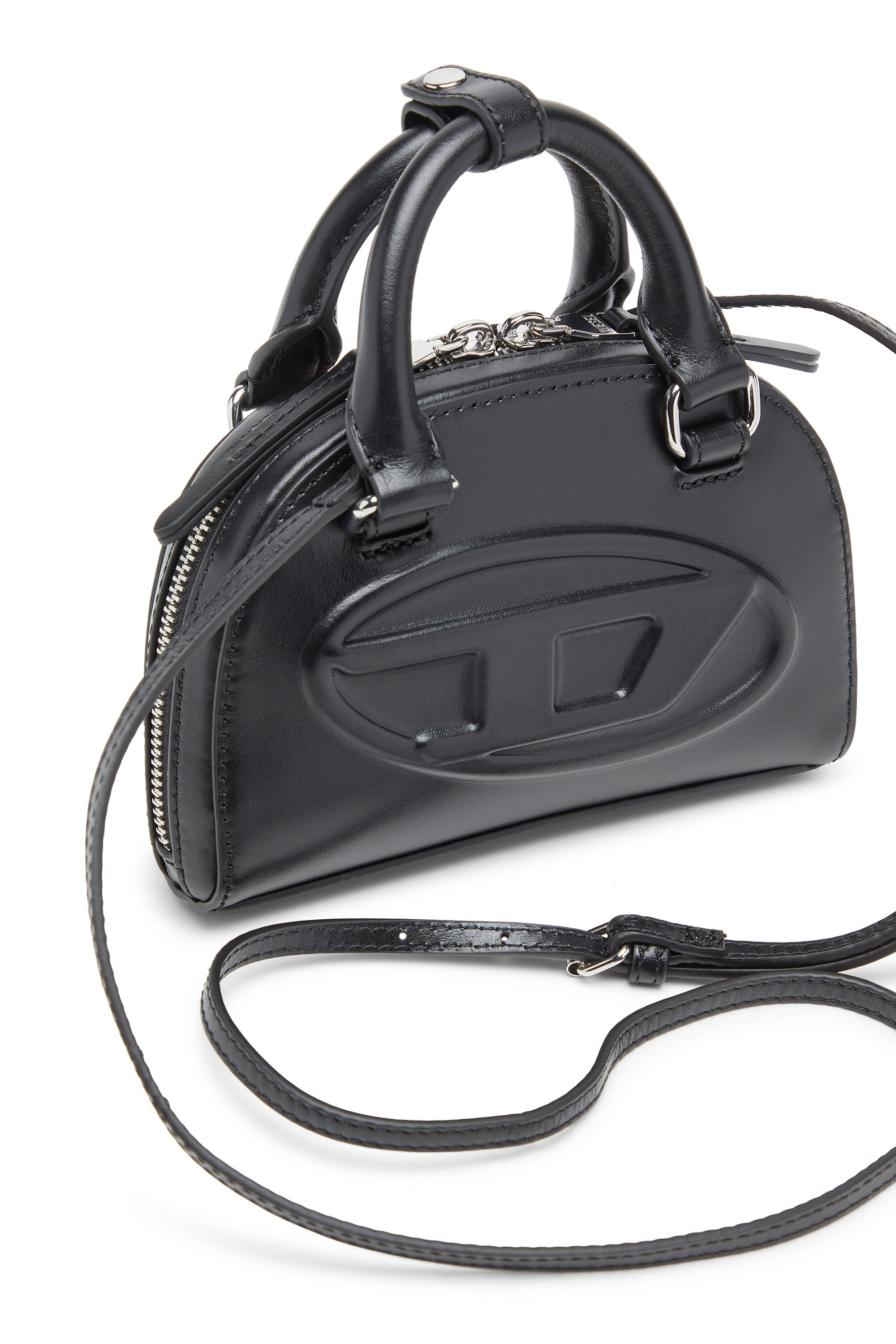 【新品】DIESEL 1DR Dome Crossbody Women's 1DR Dome-Slim bowling bag in nappa leather | Black | Diesel