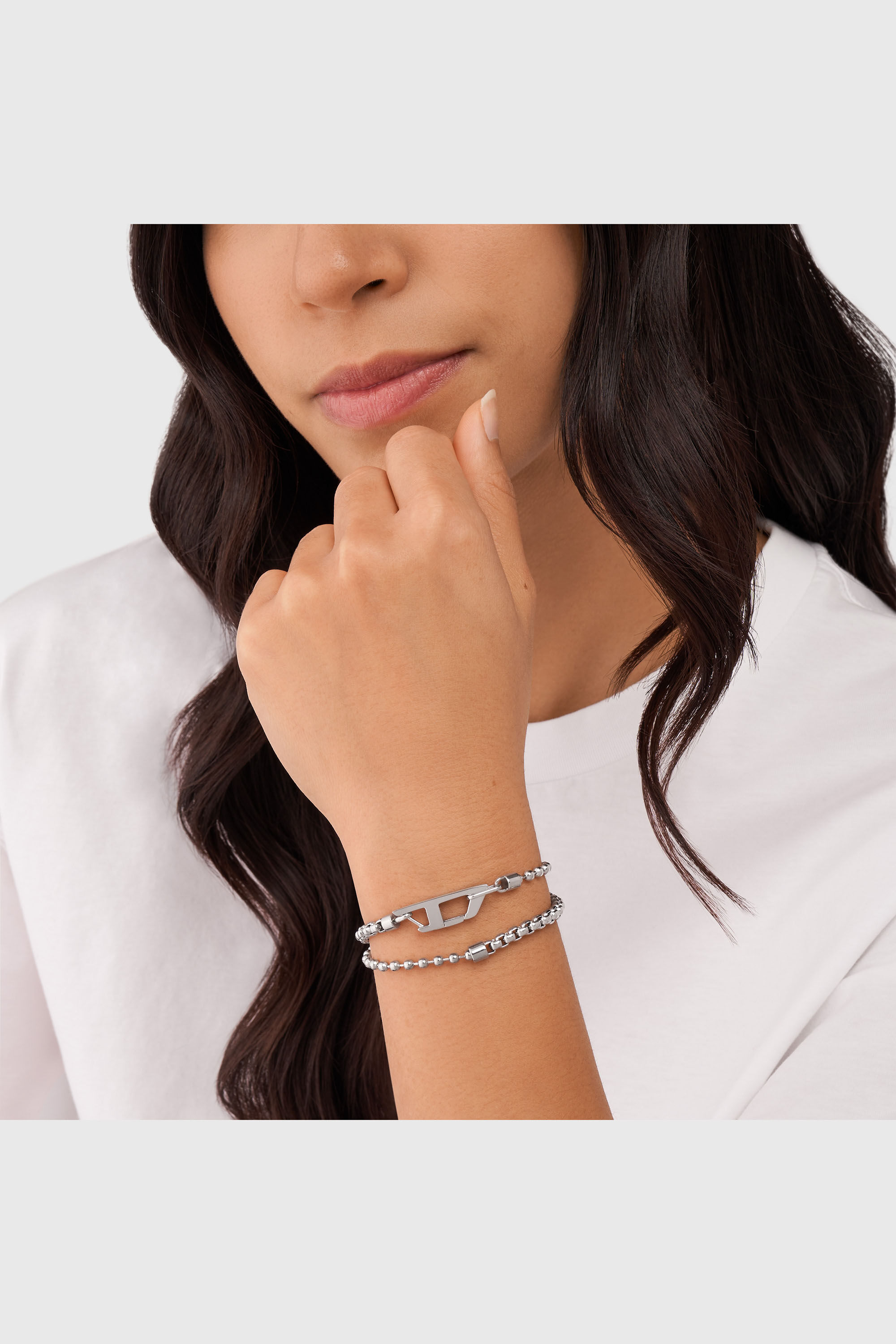 Diesel - DX1473, Unisex's Stainless steel chain bracelet in Silver - 3