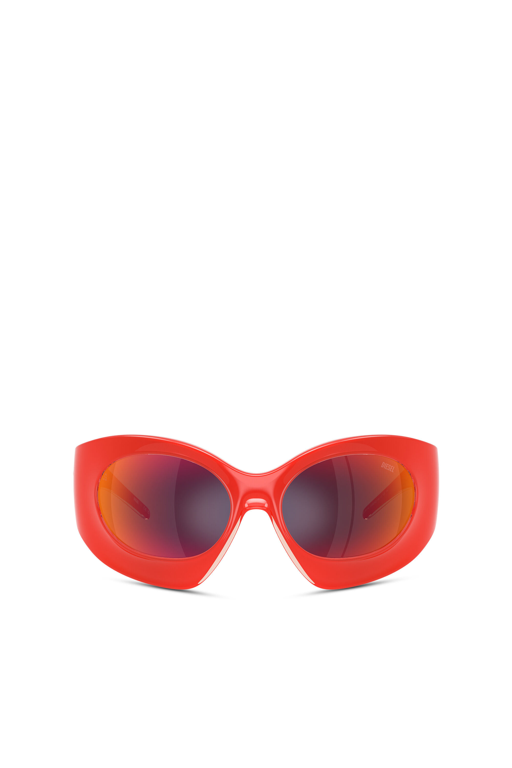 Diesel - Tropik_ta Sunnies, Unisex's Wraparound shape sunglasses in Orange - 1