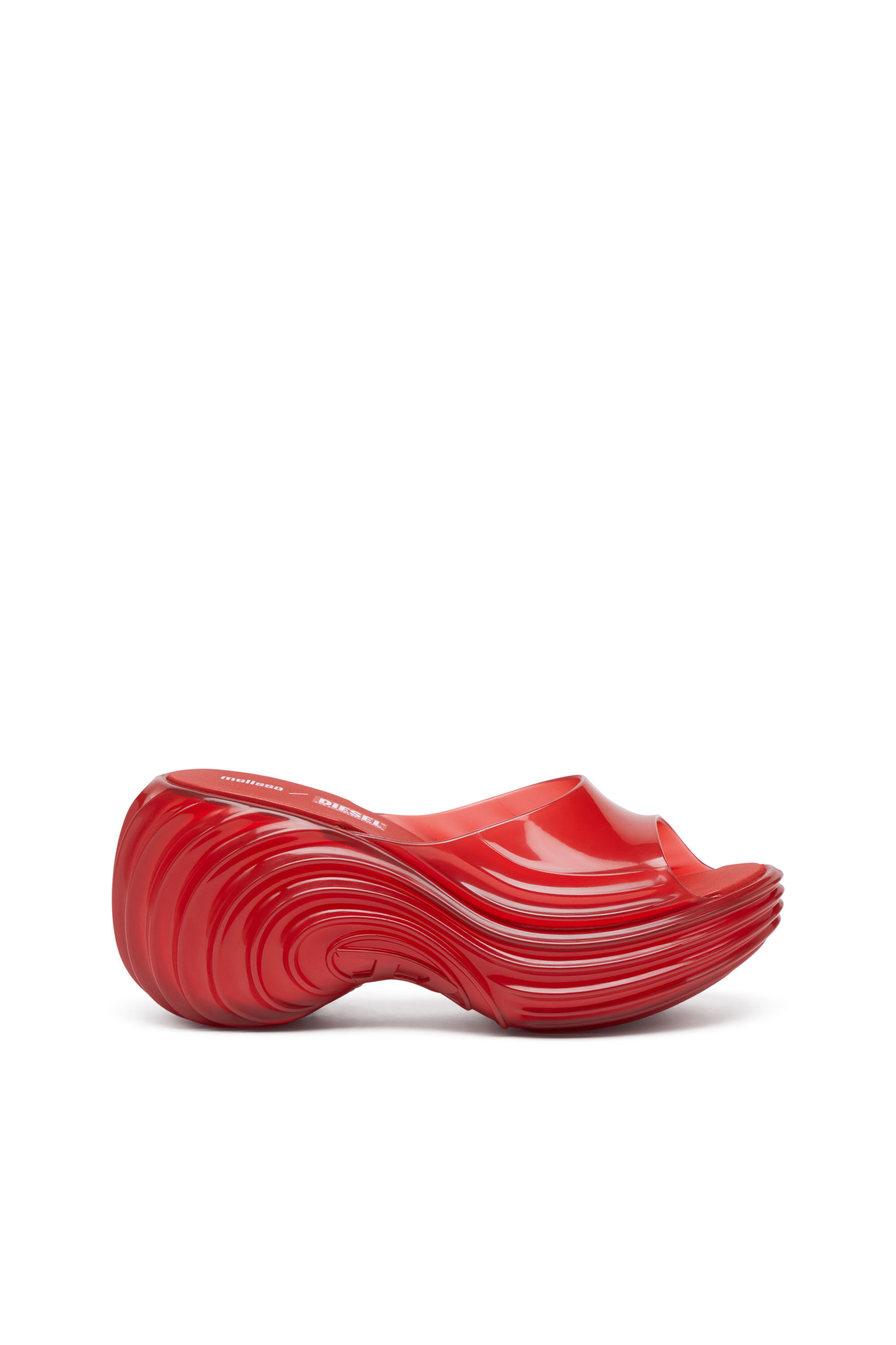 Women's Platform mule in Melflex® | Red | Diesel
