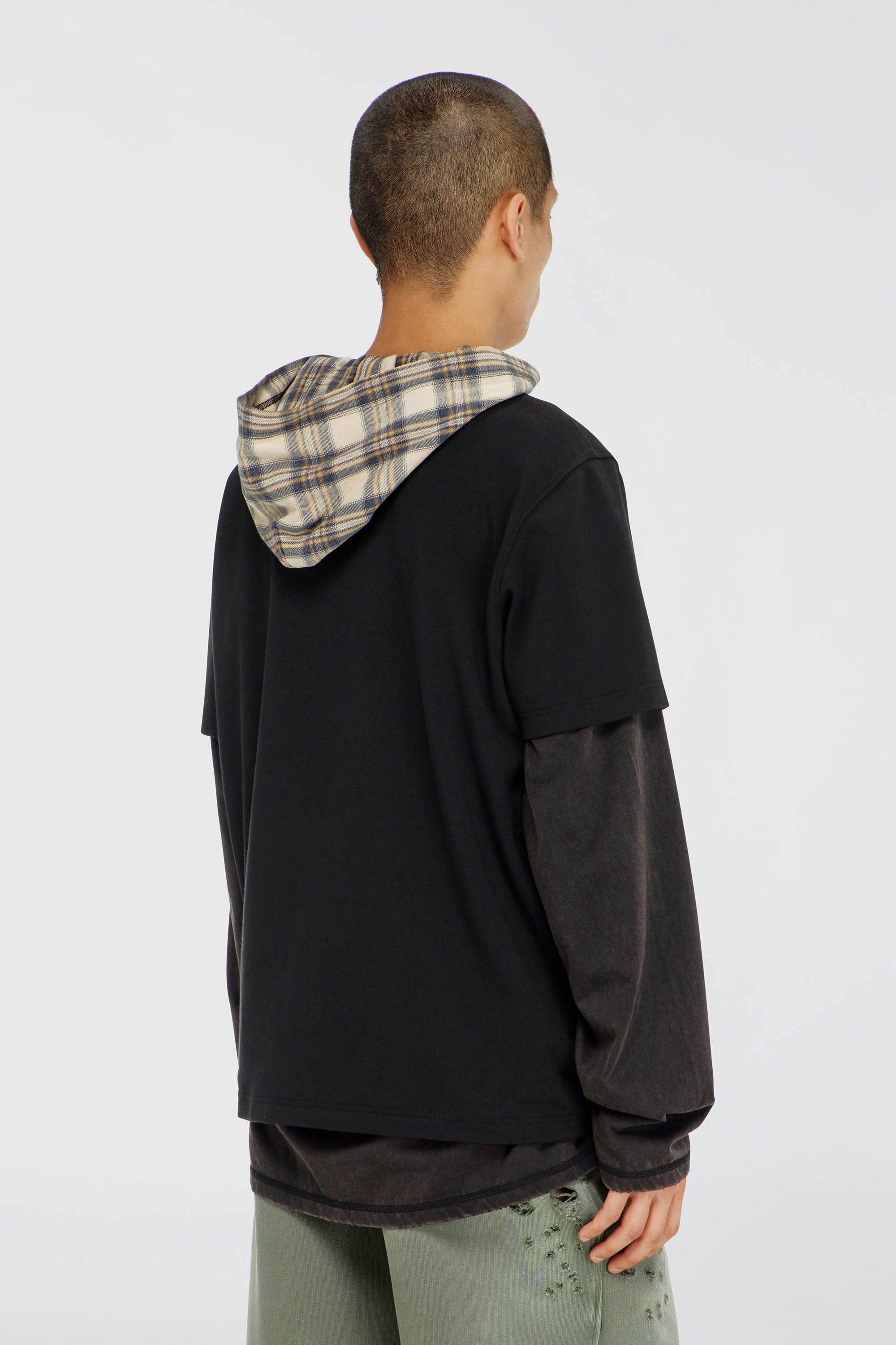 Diesel - T-ADJUST-AA2, Man's Cotton-interlock T-shirt with logo embroidery in Black - 4
