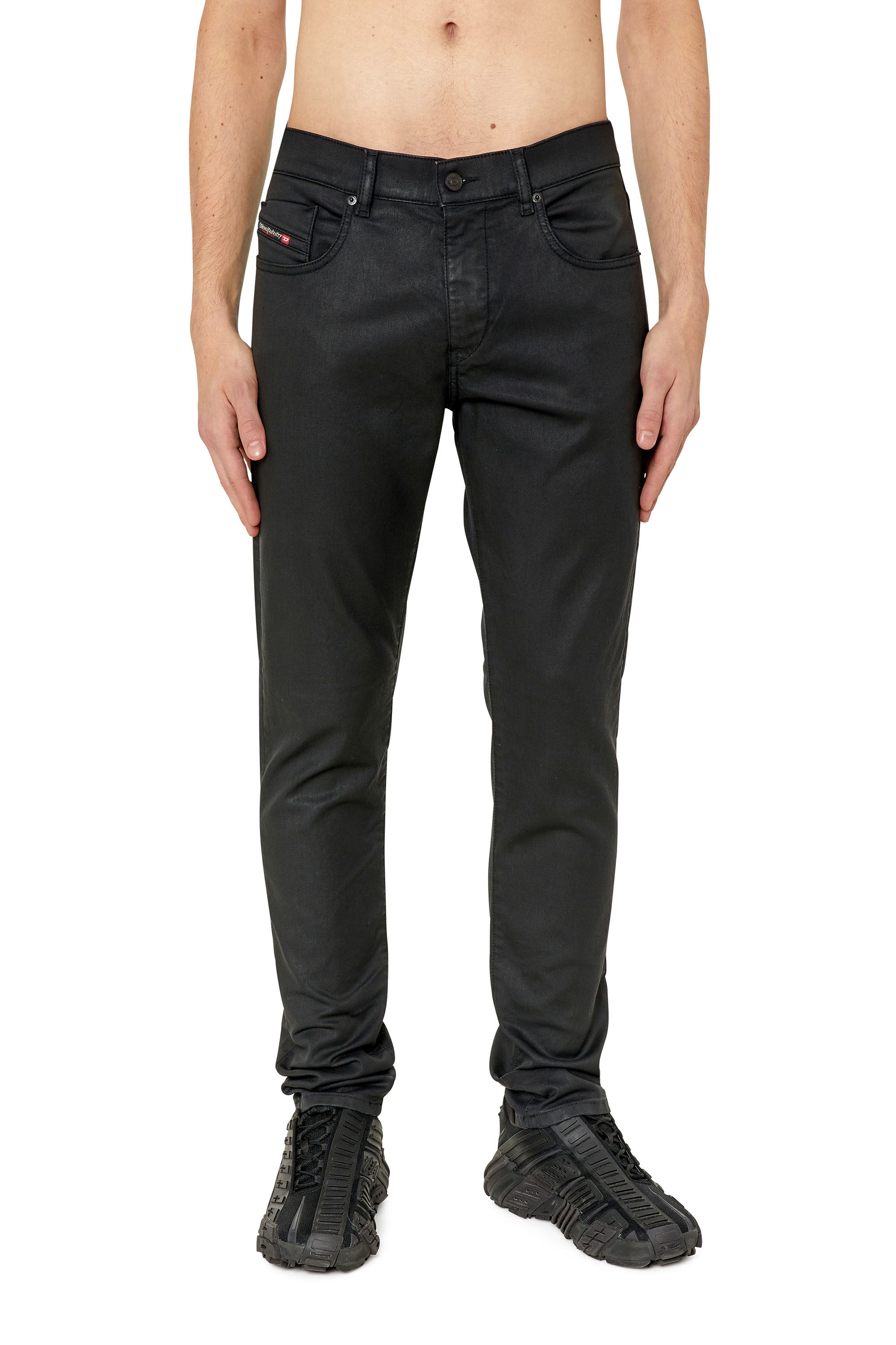 Diesel - D-Strukt JoggJeans® 068CP Slim, Black/Dark grey - Image 3