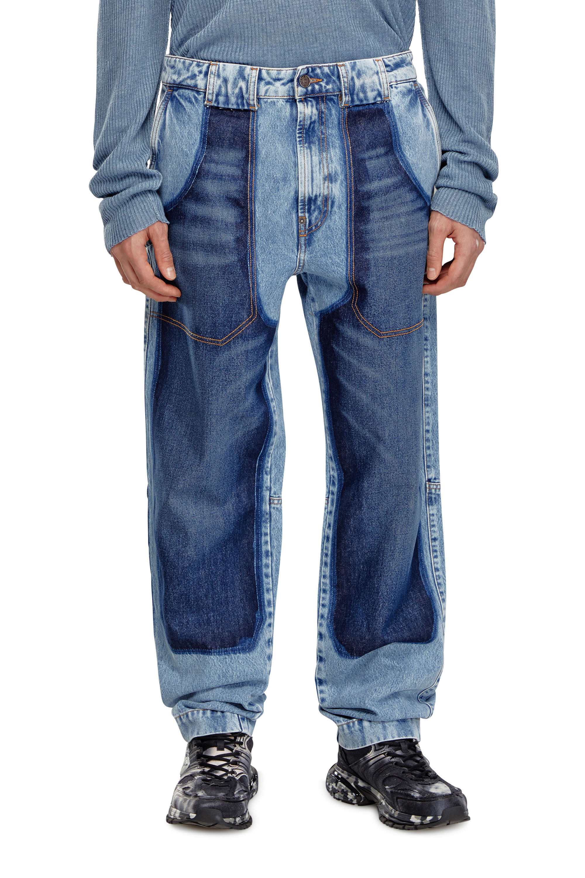 Diesel - Tapered Jeans D-P-5-D 0GHAW, Light Blue - Image 3