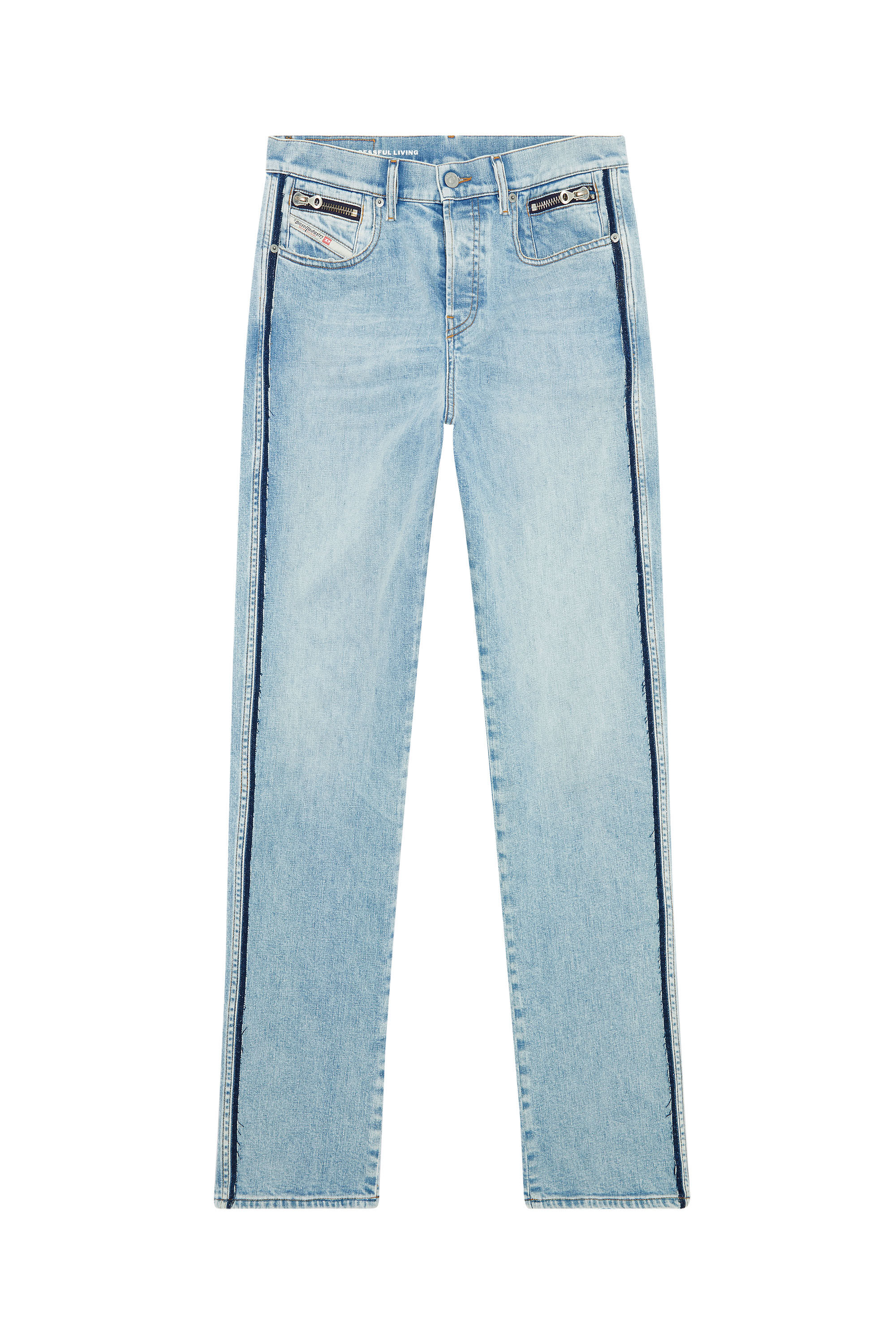 Diesel - 2020 D-Viker 09F41 Straight Jeans, Light Blue - Image 2