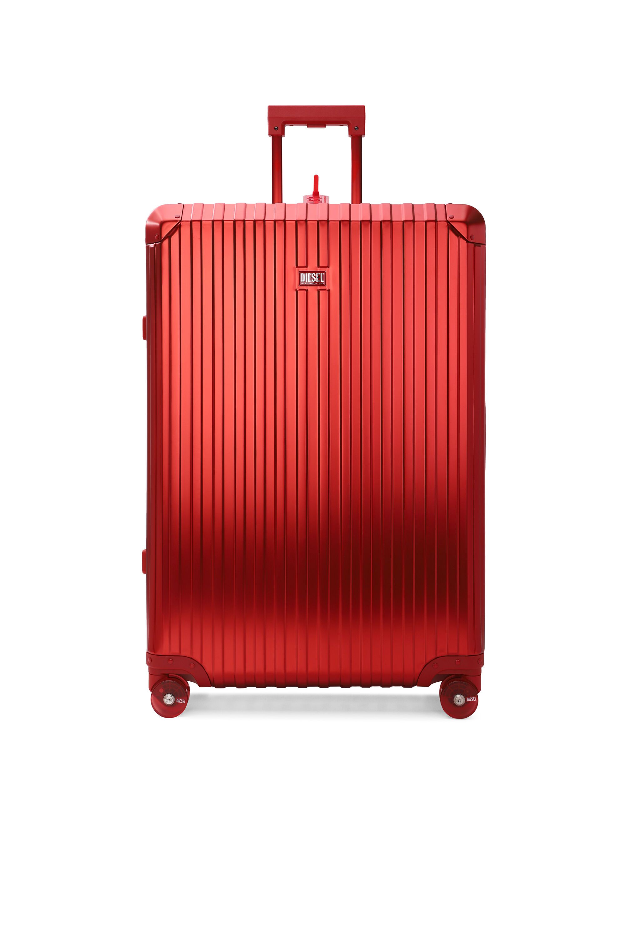 Diesel - DIESEL ALUMINUM TROLLEY- DSL002, Unisex's Aluminum suitcase size L in Red - 1