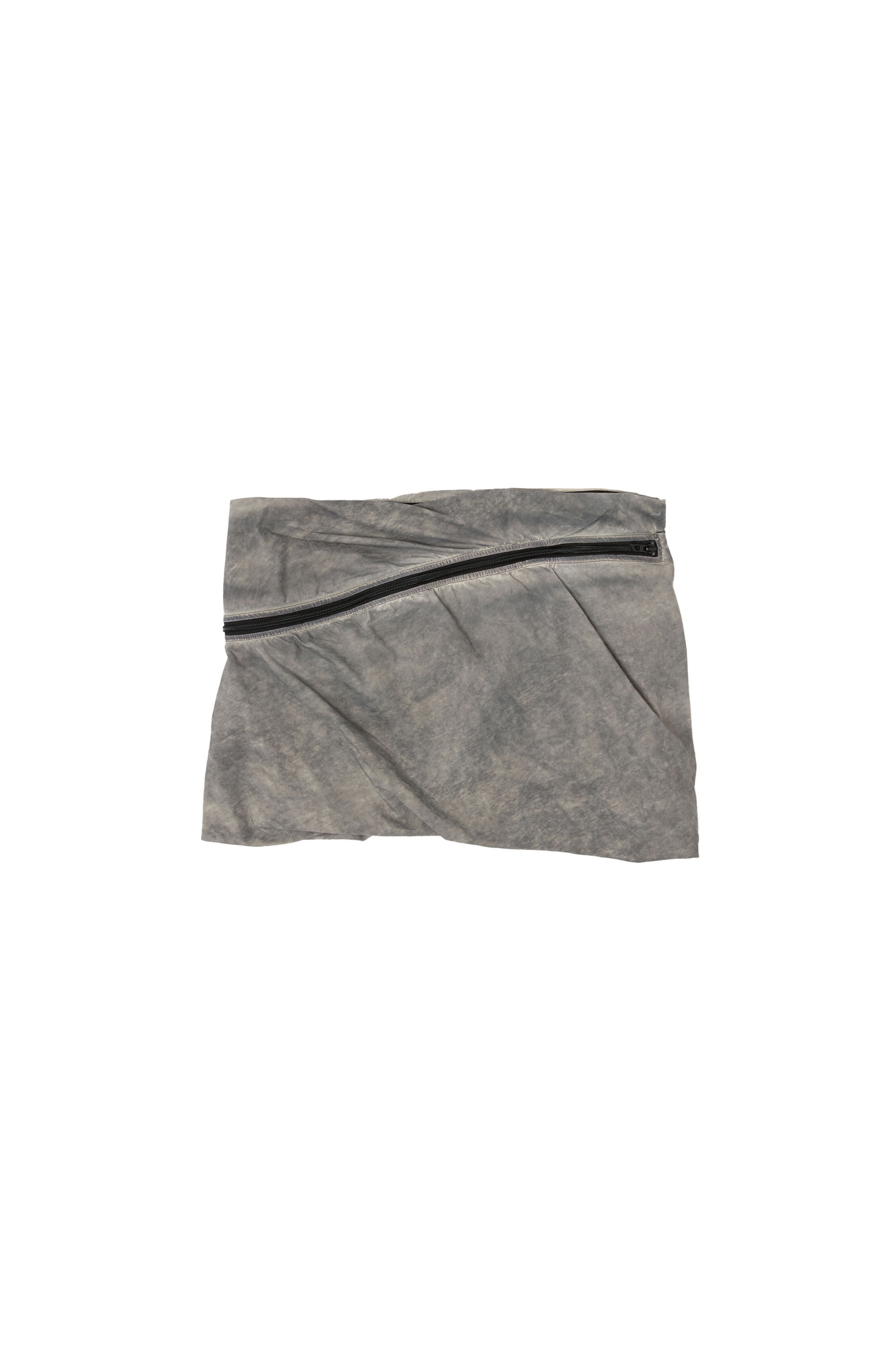 Diesel - O-RIGIN, Woman's Bubble skirt with wrap around pocket in Grey - 2