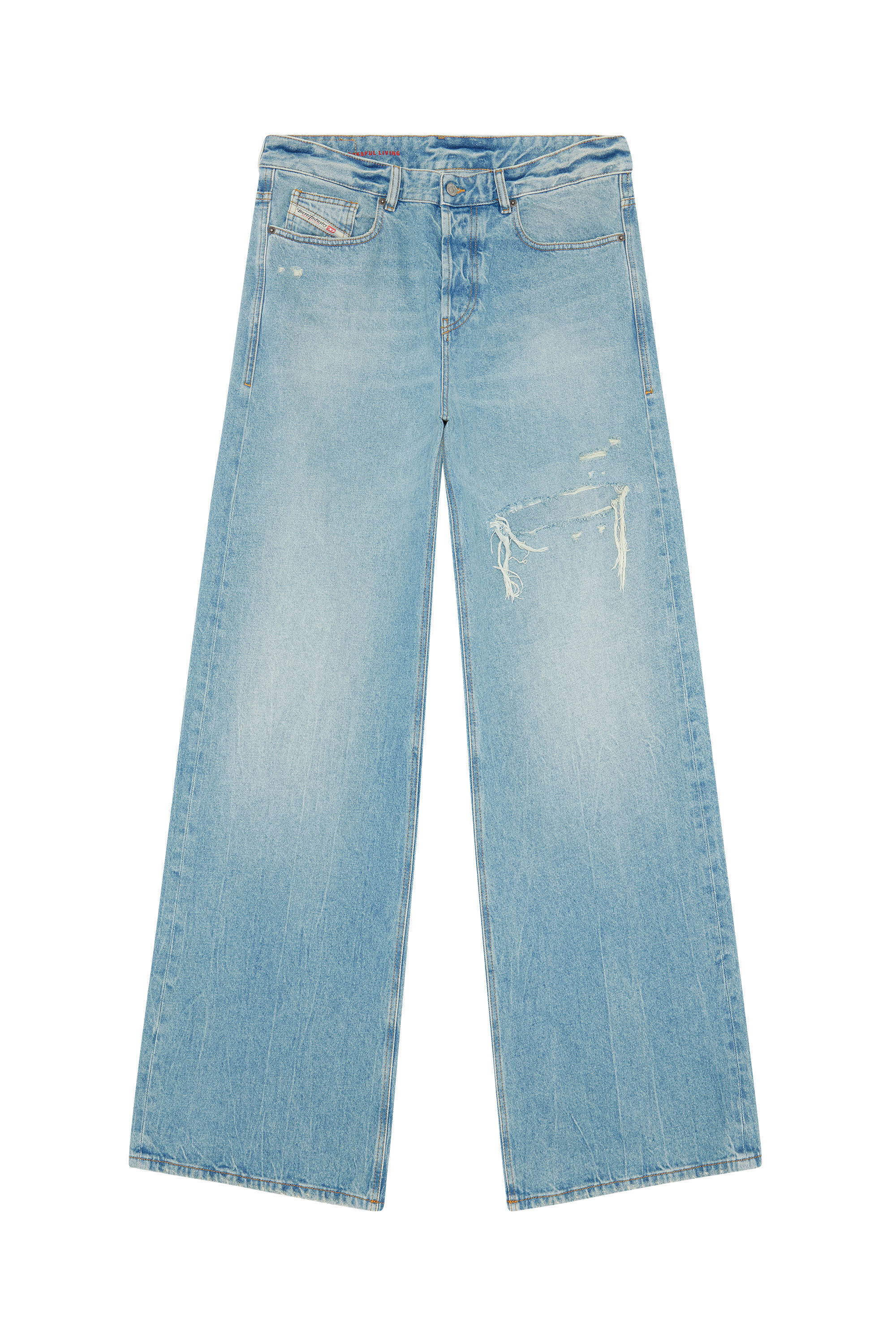 D-Rise Men: Oversized Light blue Regular Baggy Jeans | Diesel