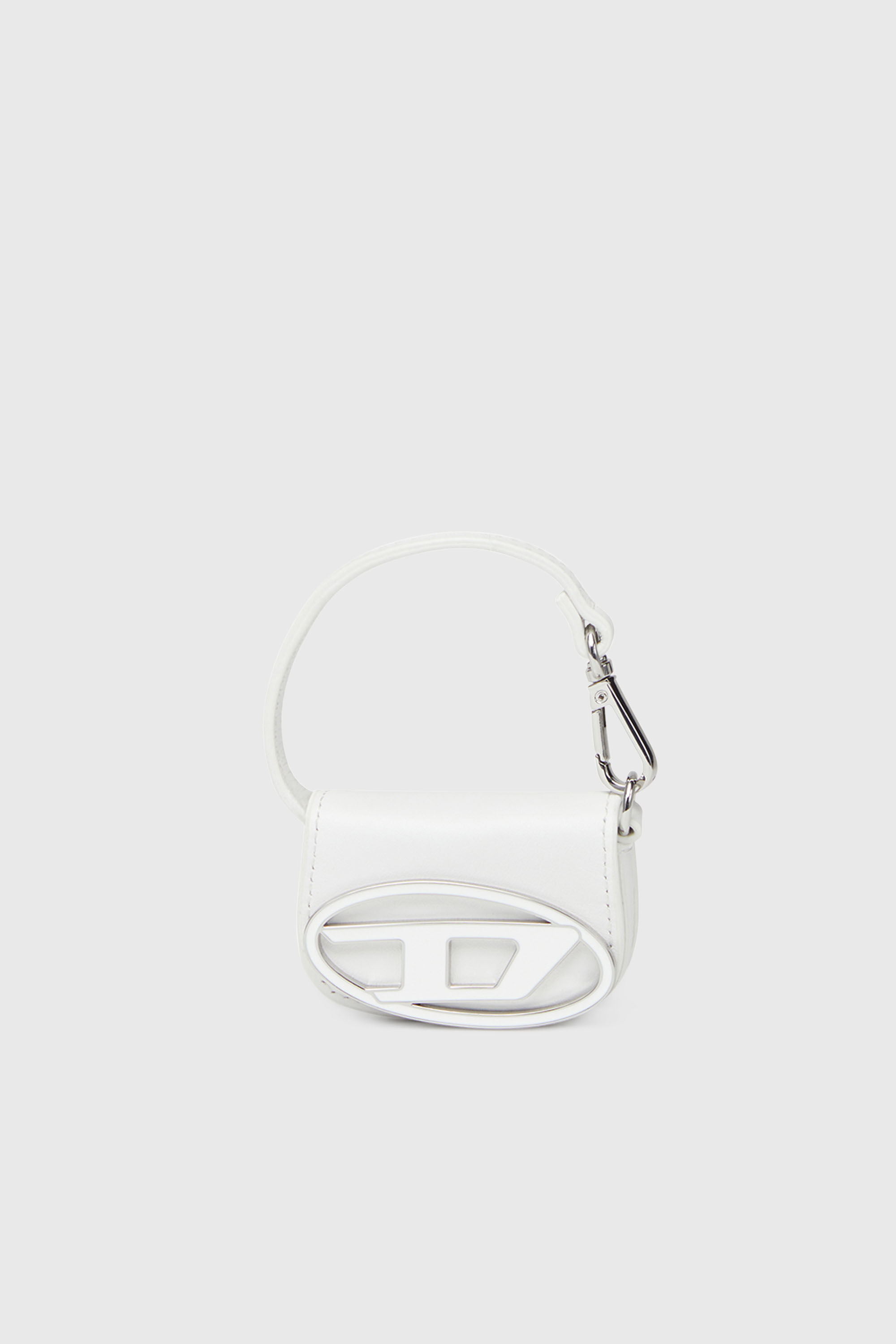 Diesel - 1DR MICRO, Woman's Leather bag charm in White - 1
