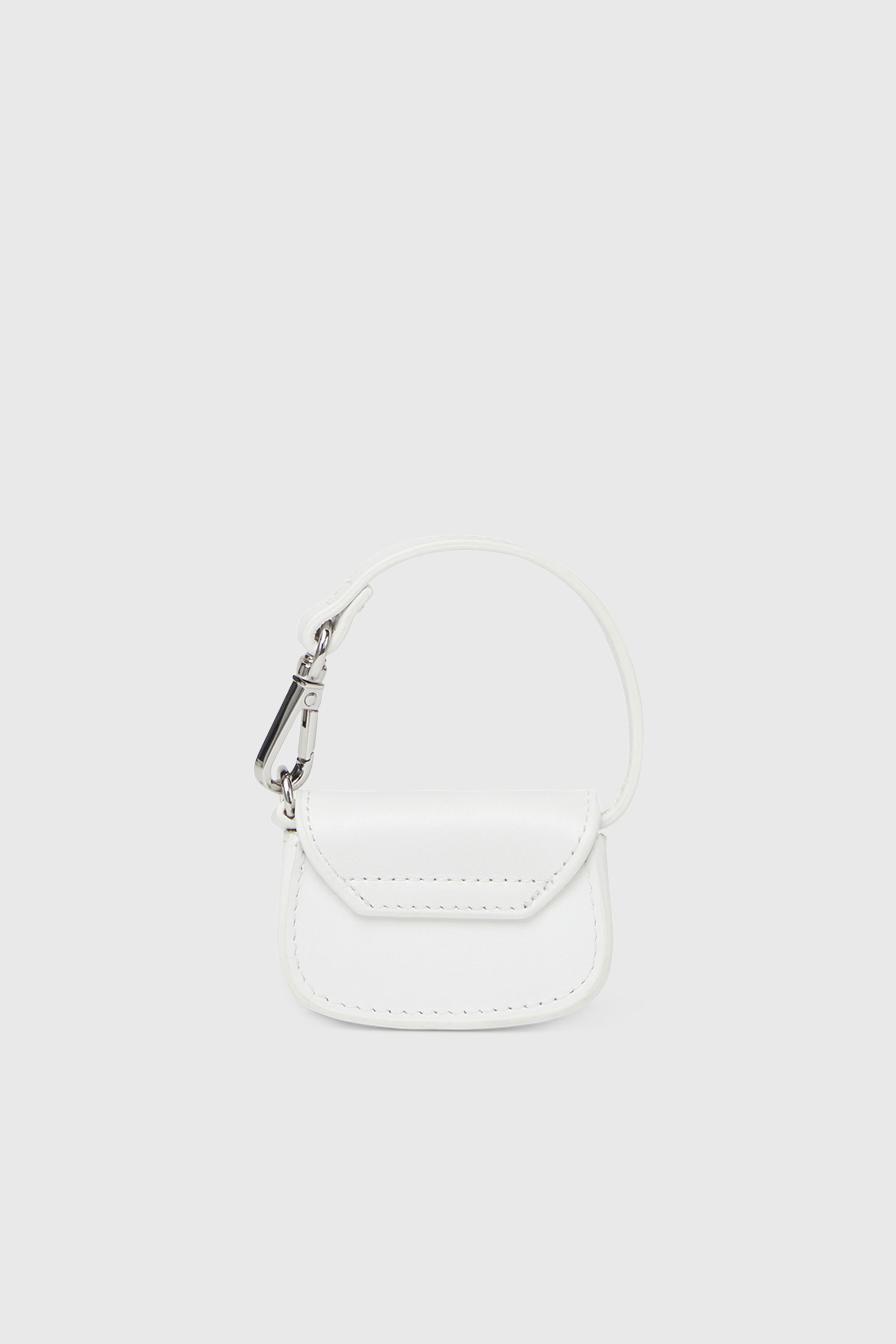 Diesel - 1DR MICRO, Woman's Leather bag charm in White - 2