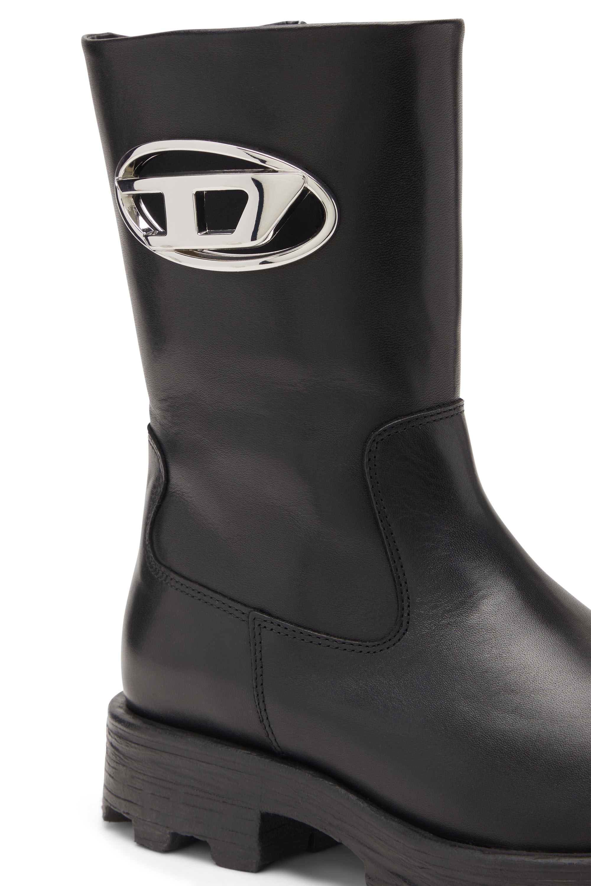 D-HAMMER BKR D W, Black Diesel - D-HAMMER BKR D W, Woman's D-Hammer-Biker boots in shiny leather in Black - 6