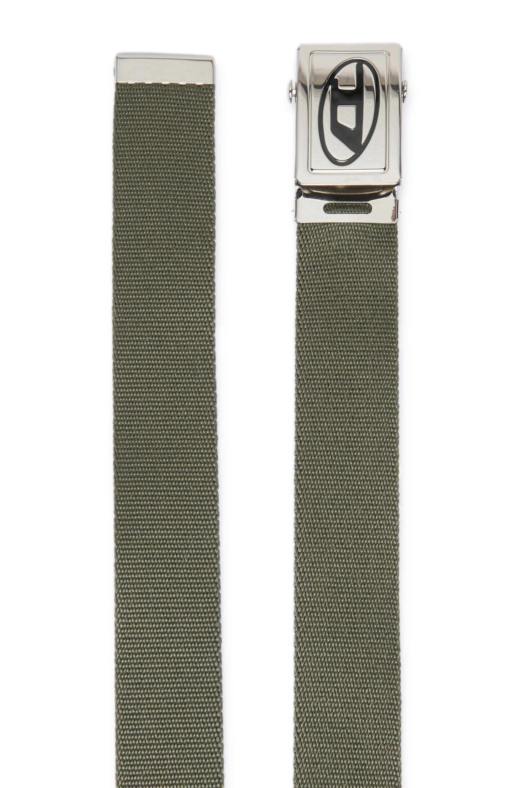 Diesel - BALTY, Man's 3 cm belt with Oval D buckle in Green - 3