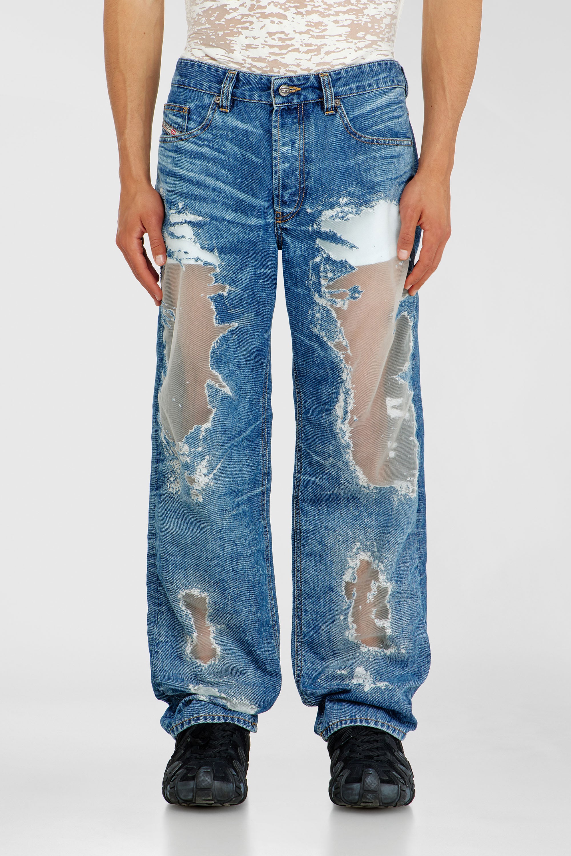 Diesel - Man's Regular Jeans 2024 D-Macs 068ZH, Medium blue - 1