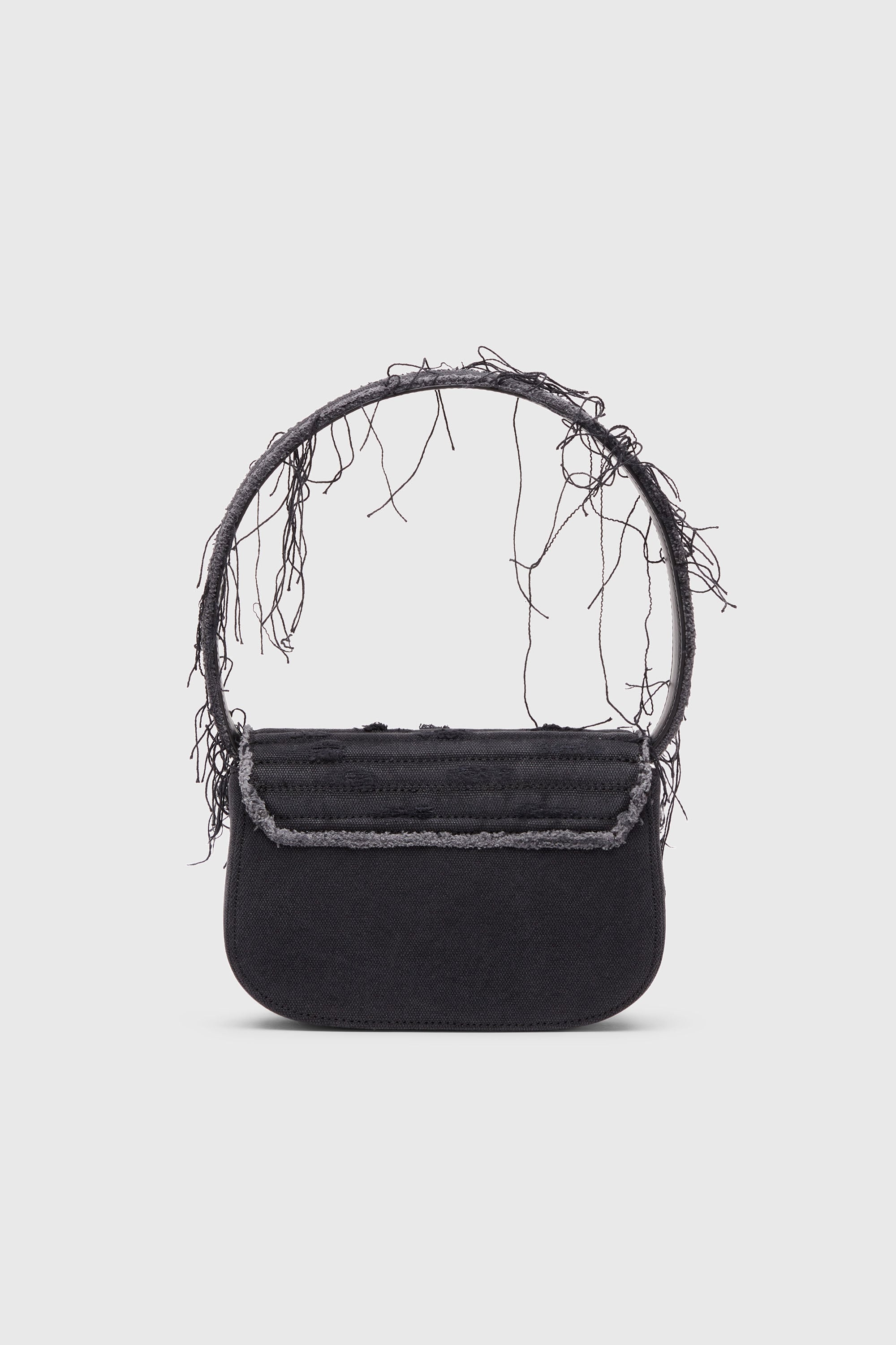 Diesel - 1DR, Woman's 1DR-Iconic shoulder bag in canvas and leather in Black - 2