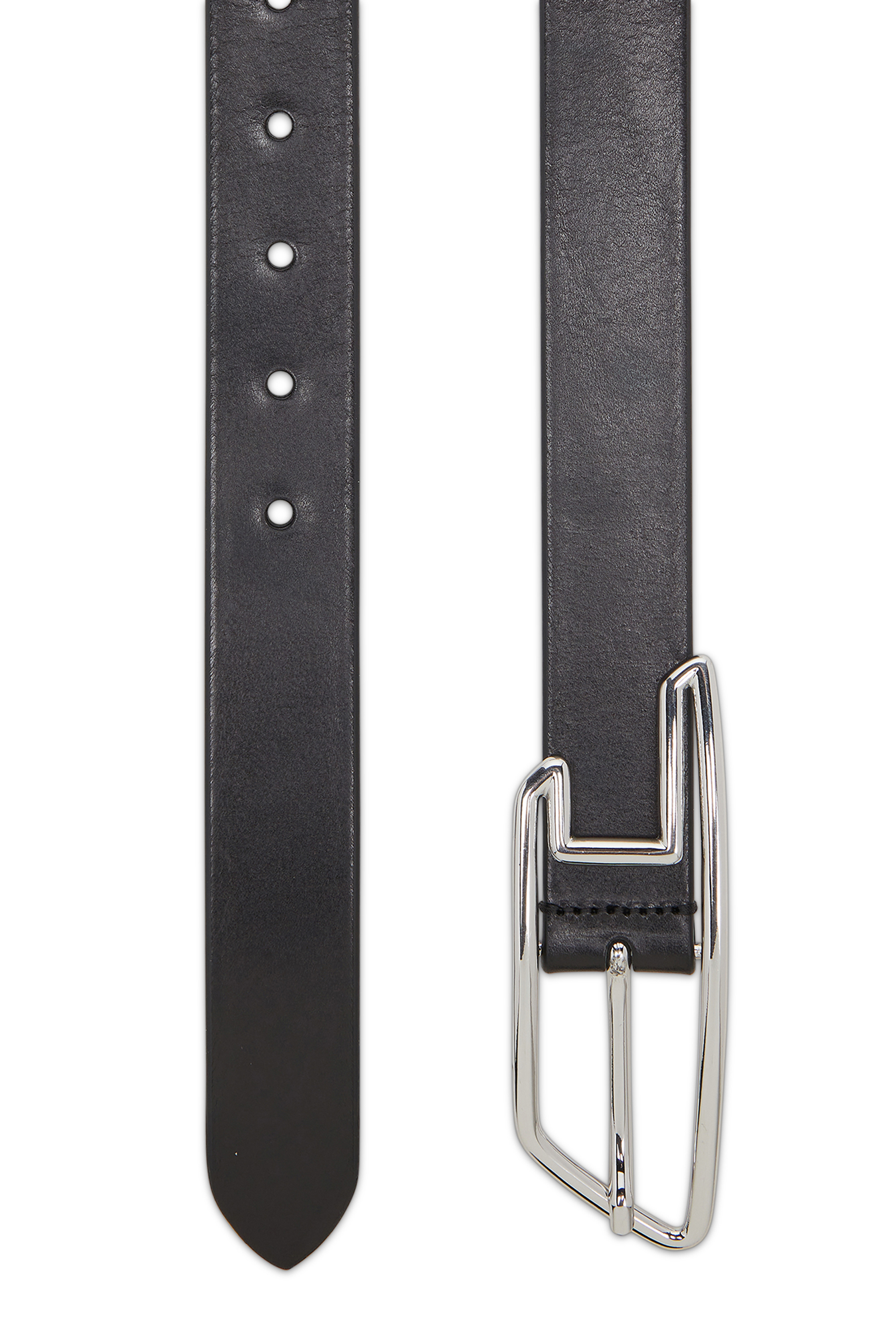 Diesel - B-D LINE W 30, Woman's 3cm belt in pull-up leather in Black - 2