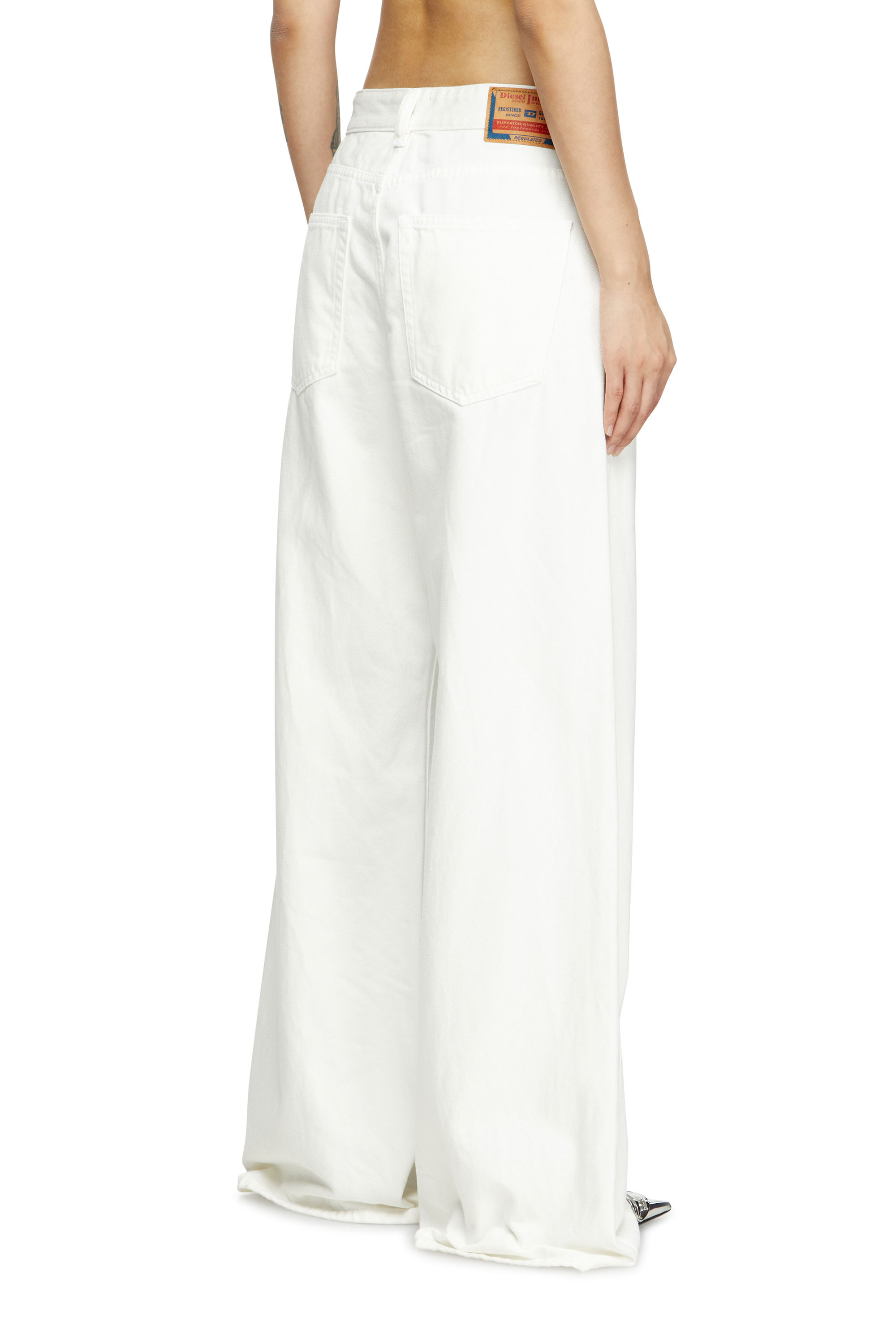 Diesel - Woman's Relaxed Jeans 1996 D-Sire 09I41, White - 1