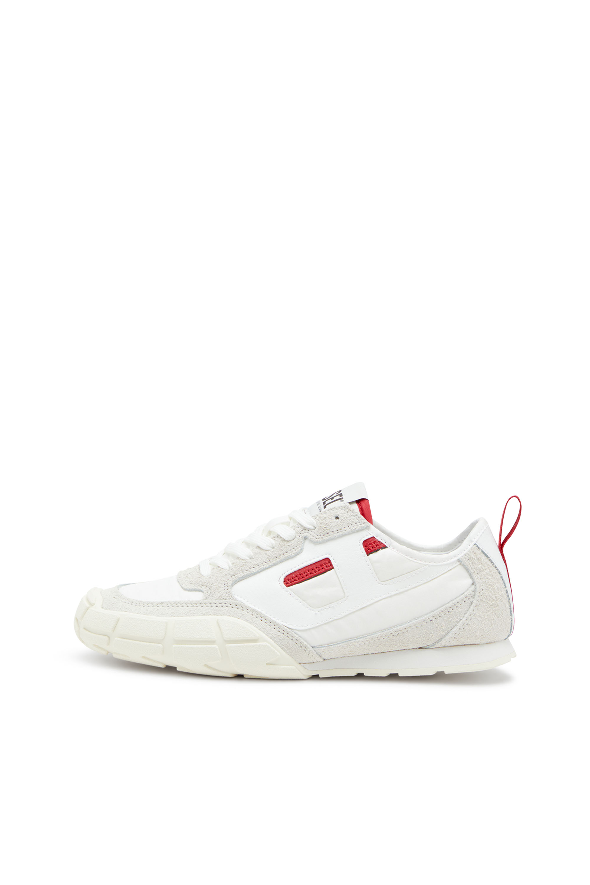 Diesel - S-PAGODHA LOW W, Woman's S-Pagodha-Sneakers in leather, suede and ripstop in White/Red - 7