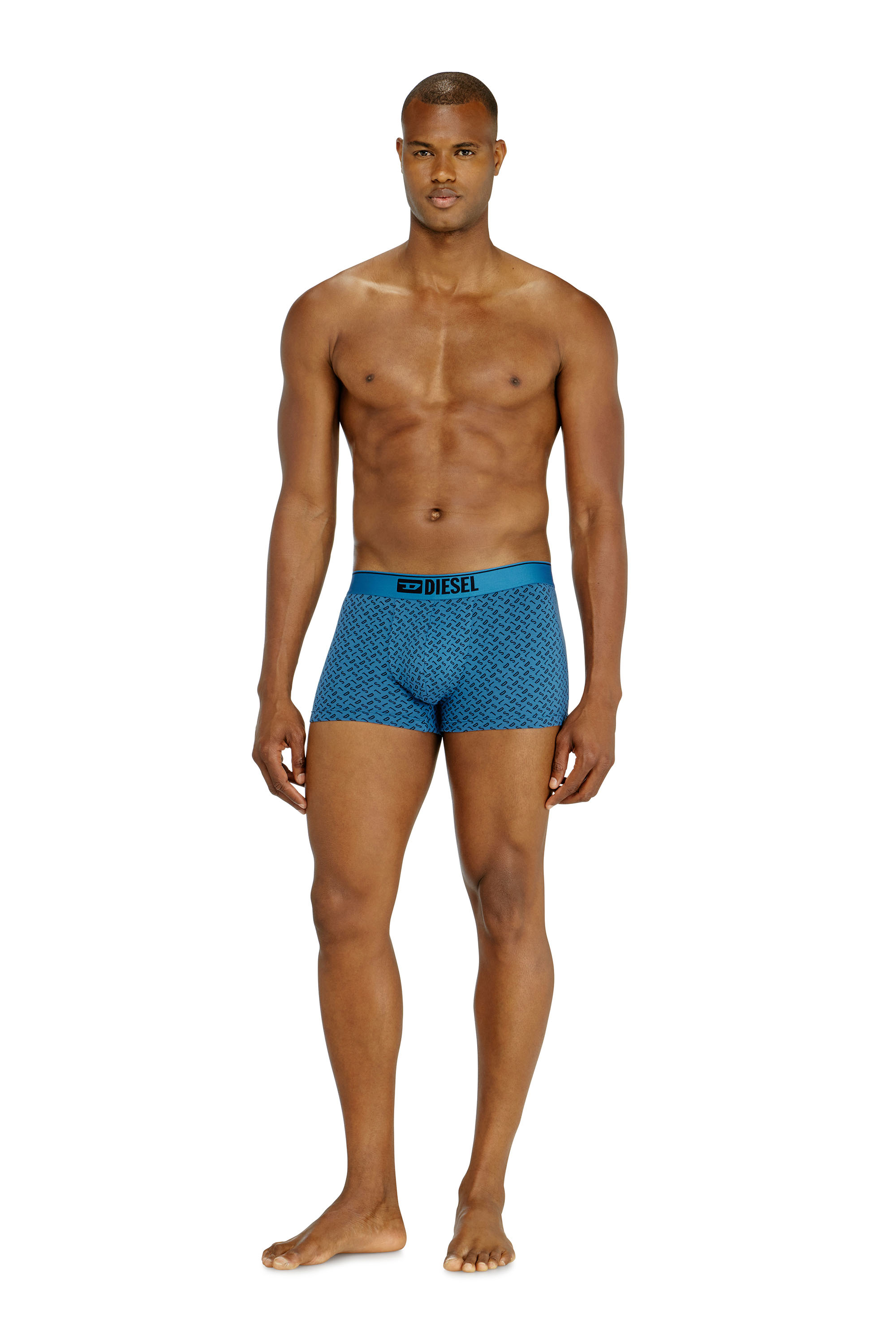 Diesel - DAMIEN-D-BOX-3PACK, Man's Three-pack of stretch cotton trunks with monogram in Blue - 2