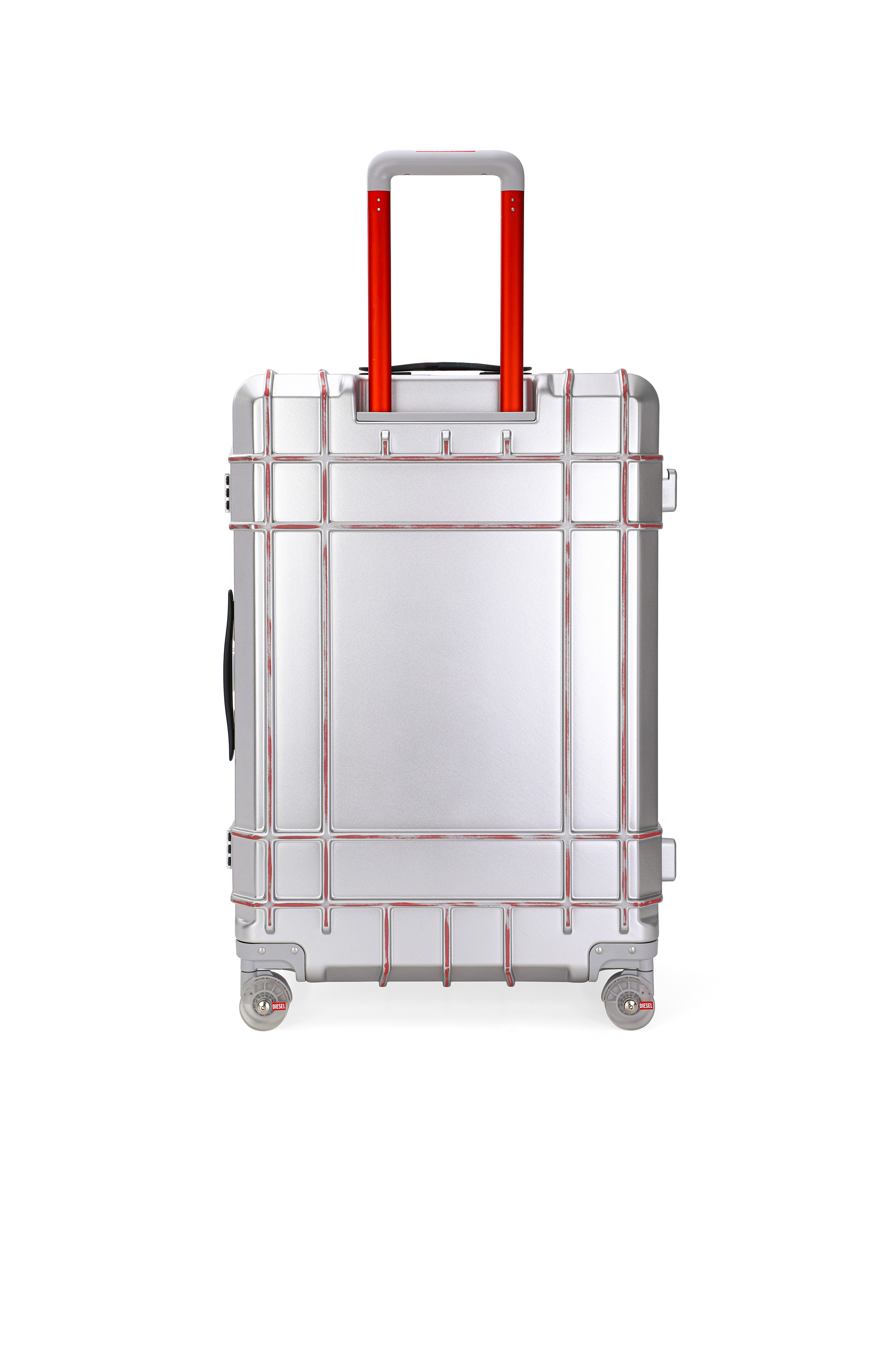 Diesel - DIESEL PC STRONG IMAGE TROLLEY- DSL003, Unisex's Rugged suitcase size L in Silver - 2