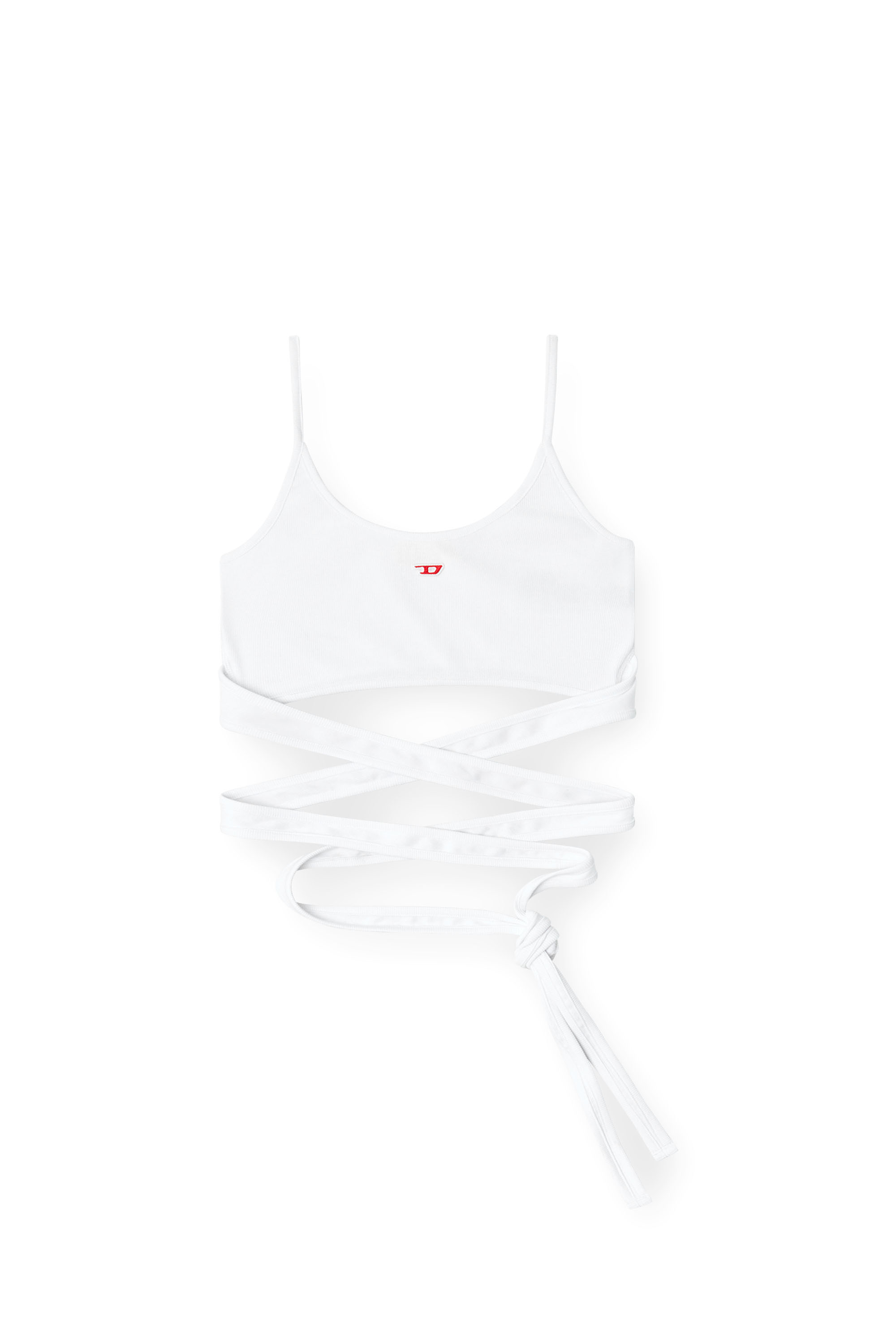 Diesel - T-LEYA-TAIL, Woman's Vest top with wrap ties in White - 3