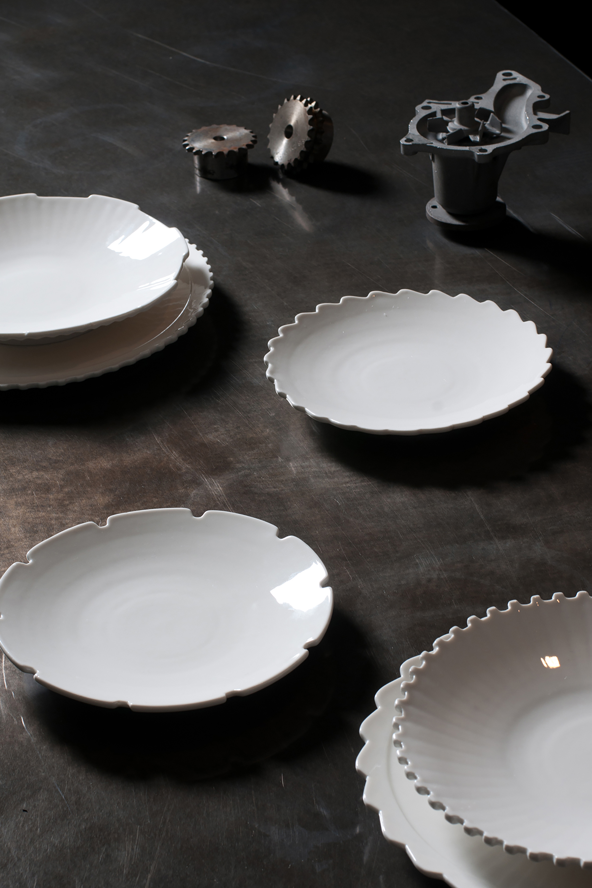 Diesel - 10990 MACHINE COLLEC, Unisex's Porcelain soup plate in White - 3