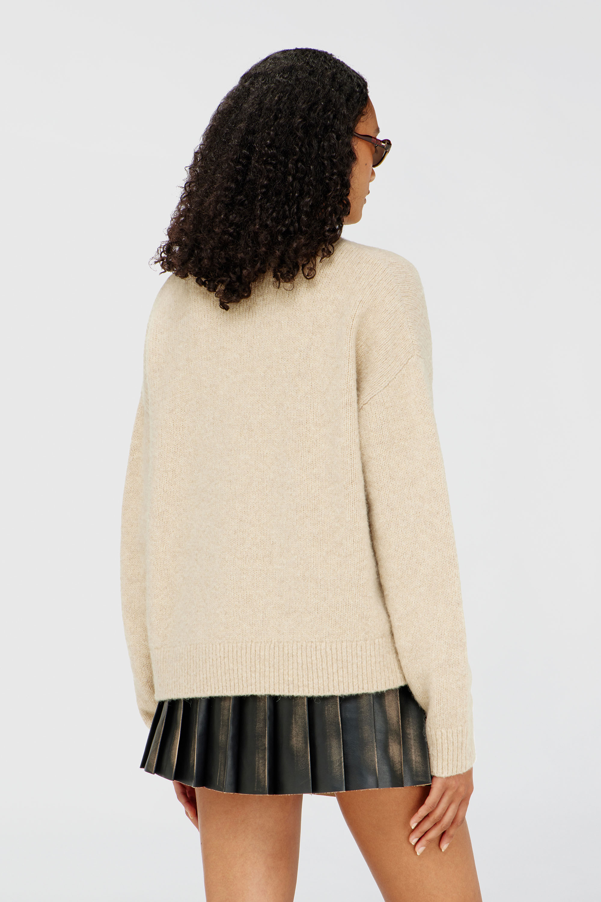 Diesel - M-AREETA, Woman's Jumper in wool and alpaca blend in Beige - 4