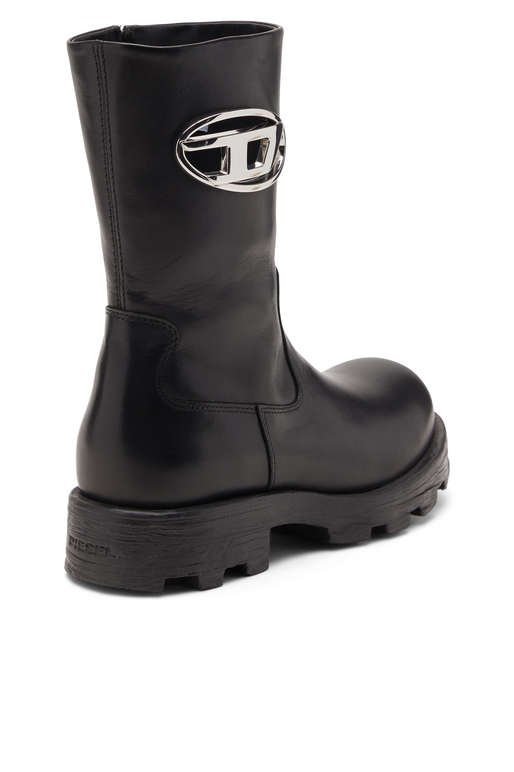 D-HAMMER BKR D W, Black Diesel - D-HAMMER BKR D W, Woman's D-Hammer-Biker boots in shiny leather in Black - 4