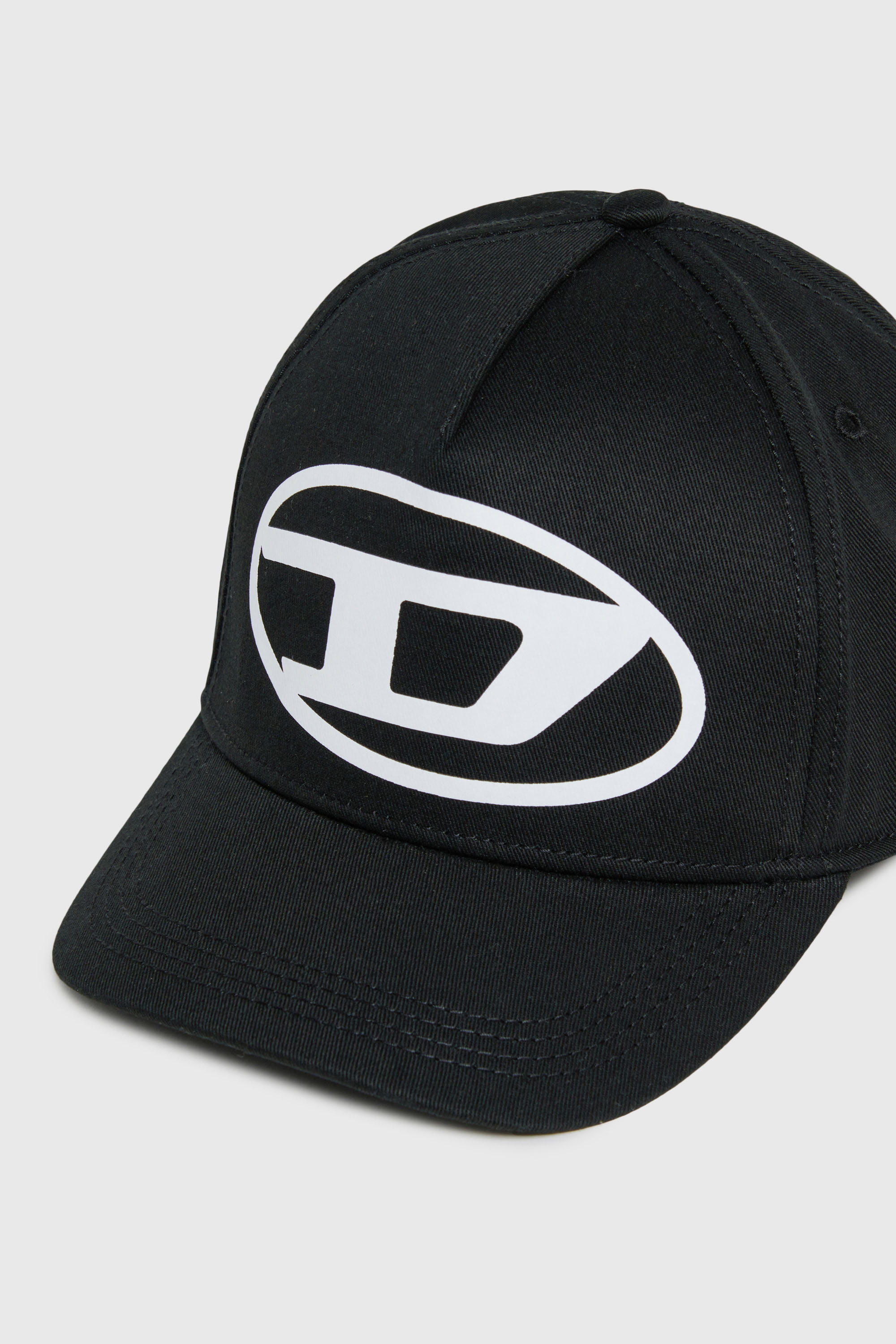 Diesel - FLIMO, Man's Baseball cap with Oval D logo print in Black - 3