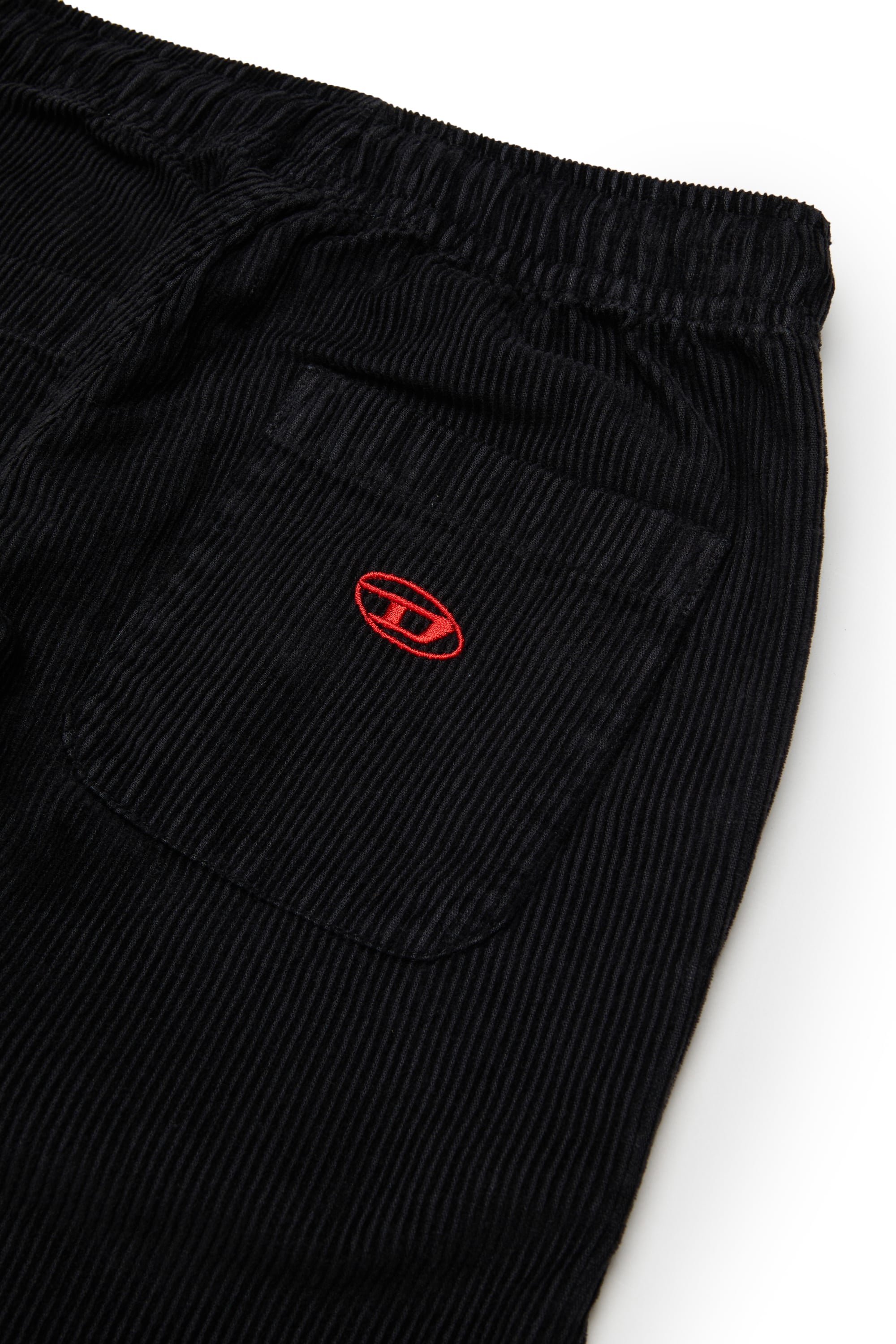 Diesel - PMILL, Man's Corduroy pants with drawstring waist in Black - 4