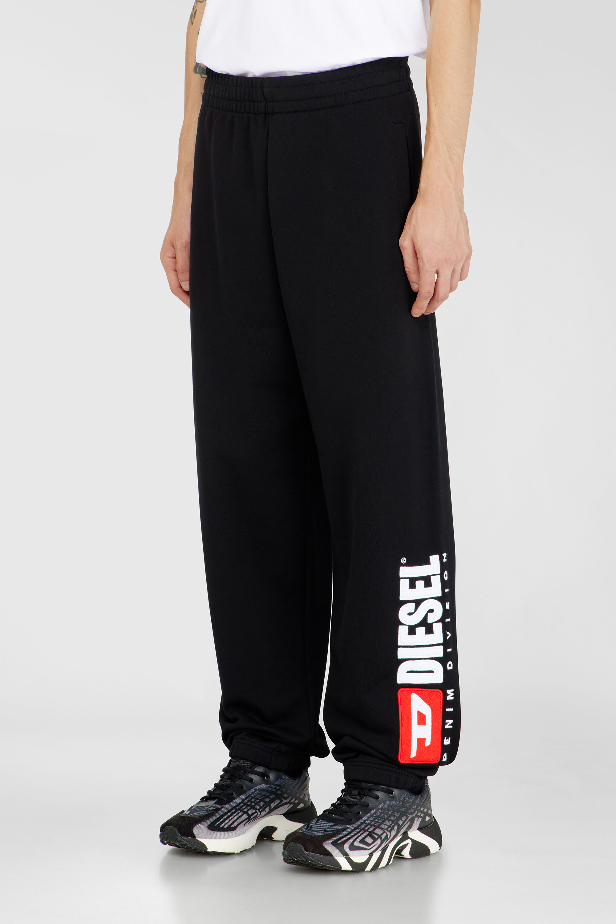 Diesel - P-MARKY-DIV, Man's Cotton pants with Diesel patch in Black - 3