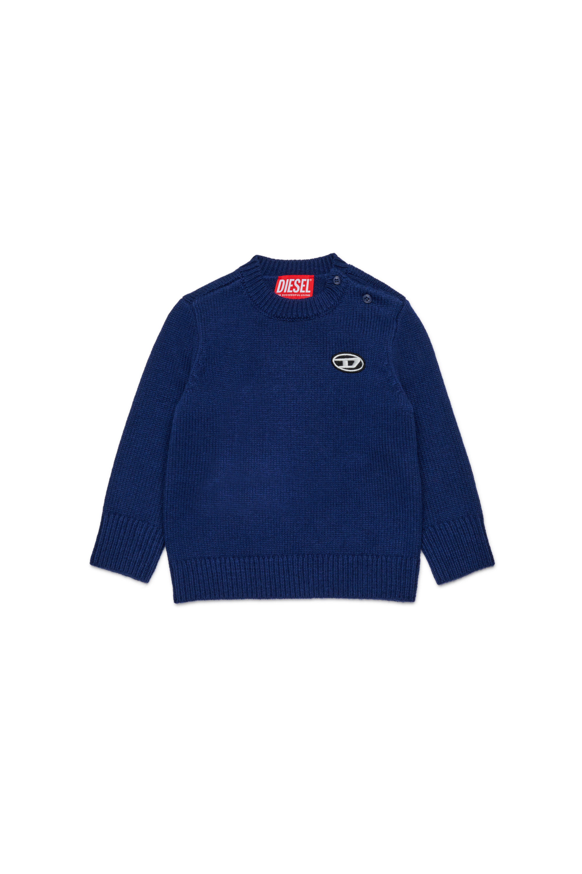 Diesel - KOLLYB, Unisex's Wool blend sweater in Blue - 1