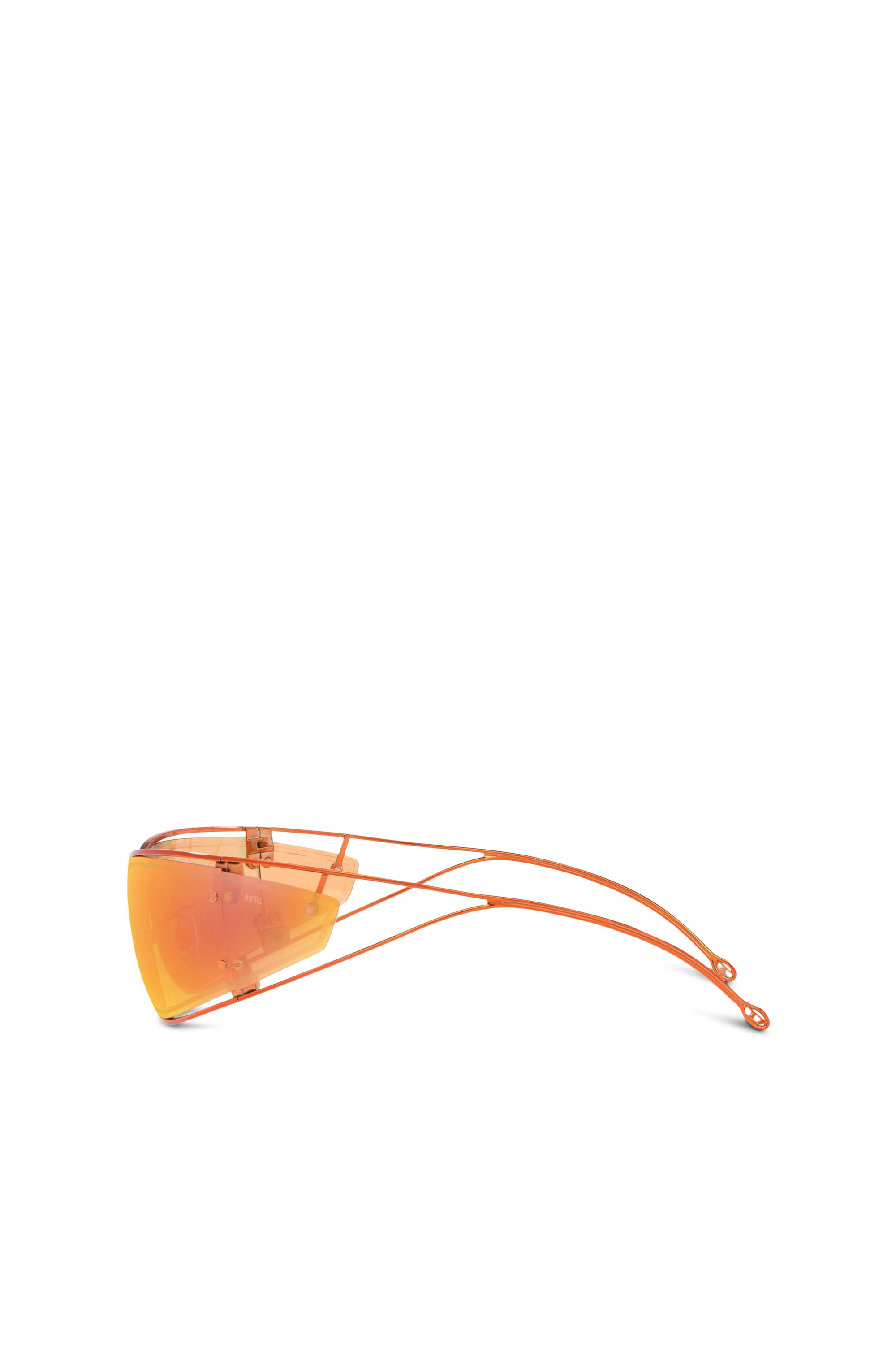 Diesel - 0DL1001, Unisex's Wraparound shape sunglasses in Orange - 3