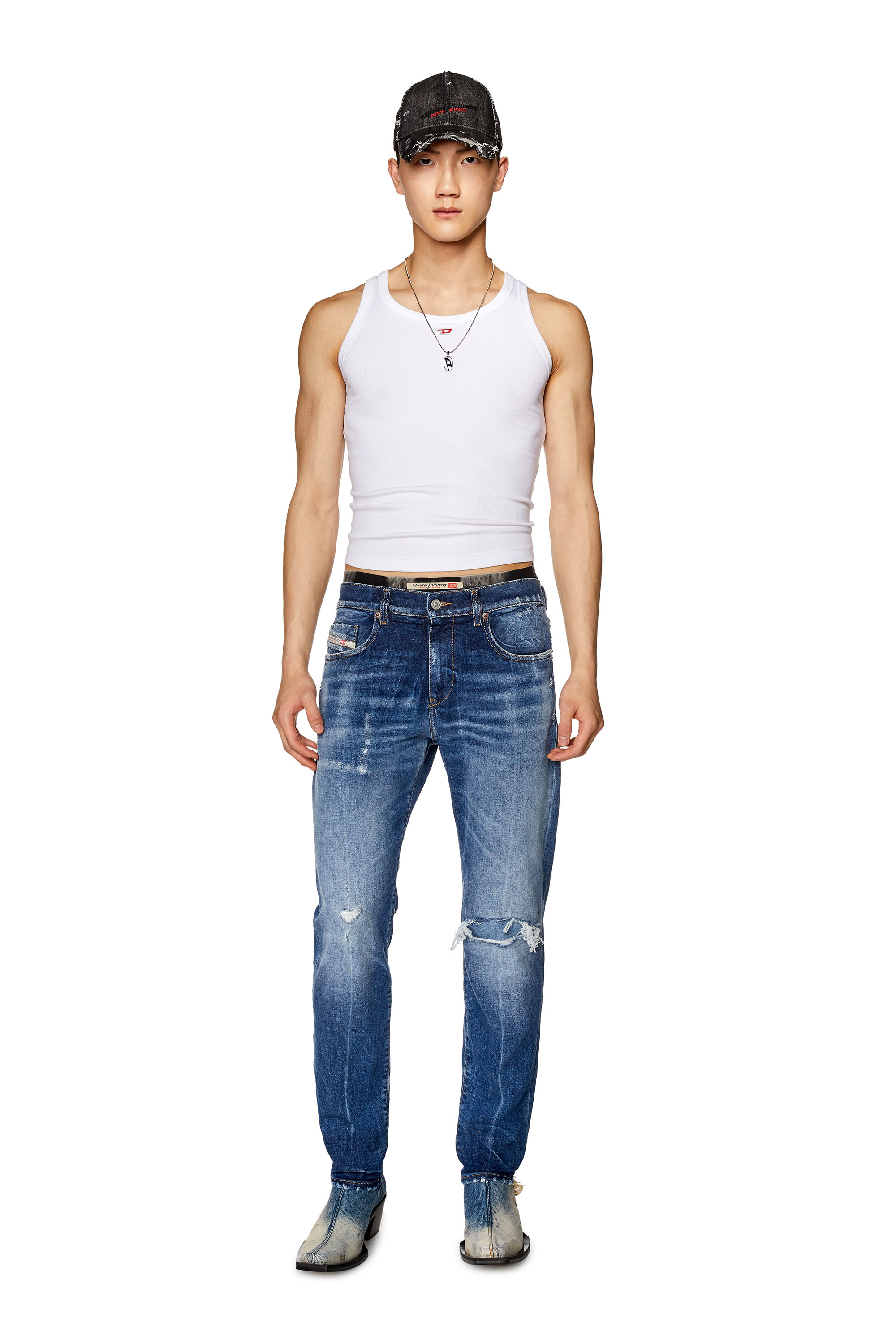 Diesel - 2019 D-Strukt 09G15 Slim Jeans, Medium blue - Image 4